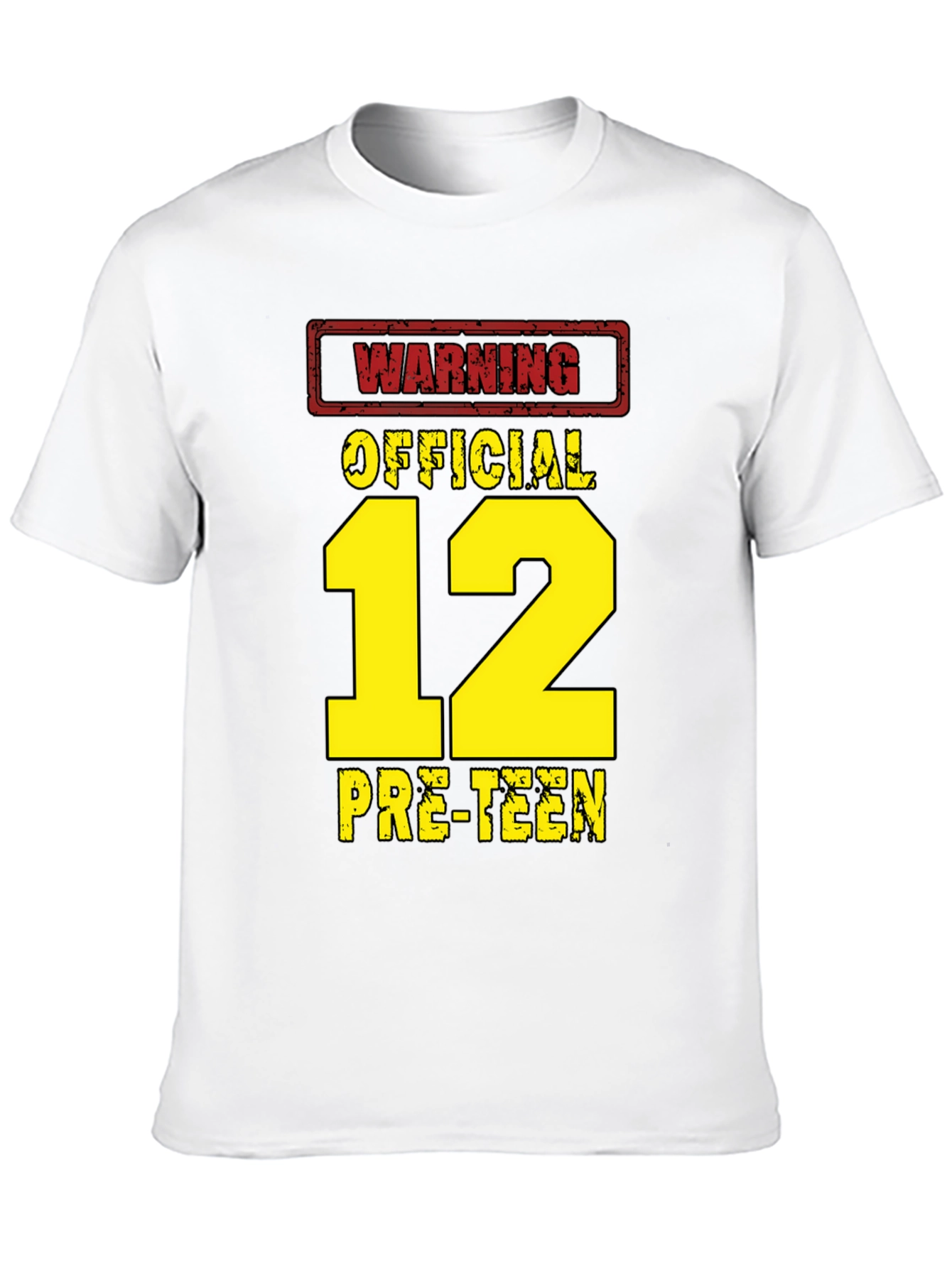 Black Warning Official 12 Pre-Teen T-Shirt view 10