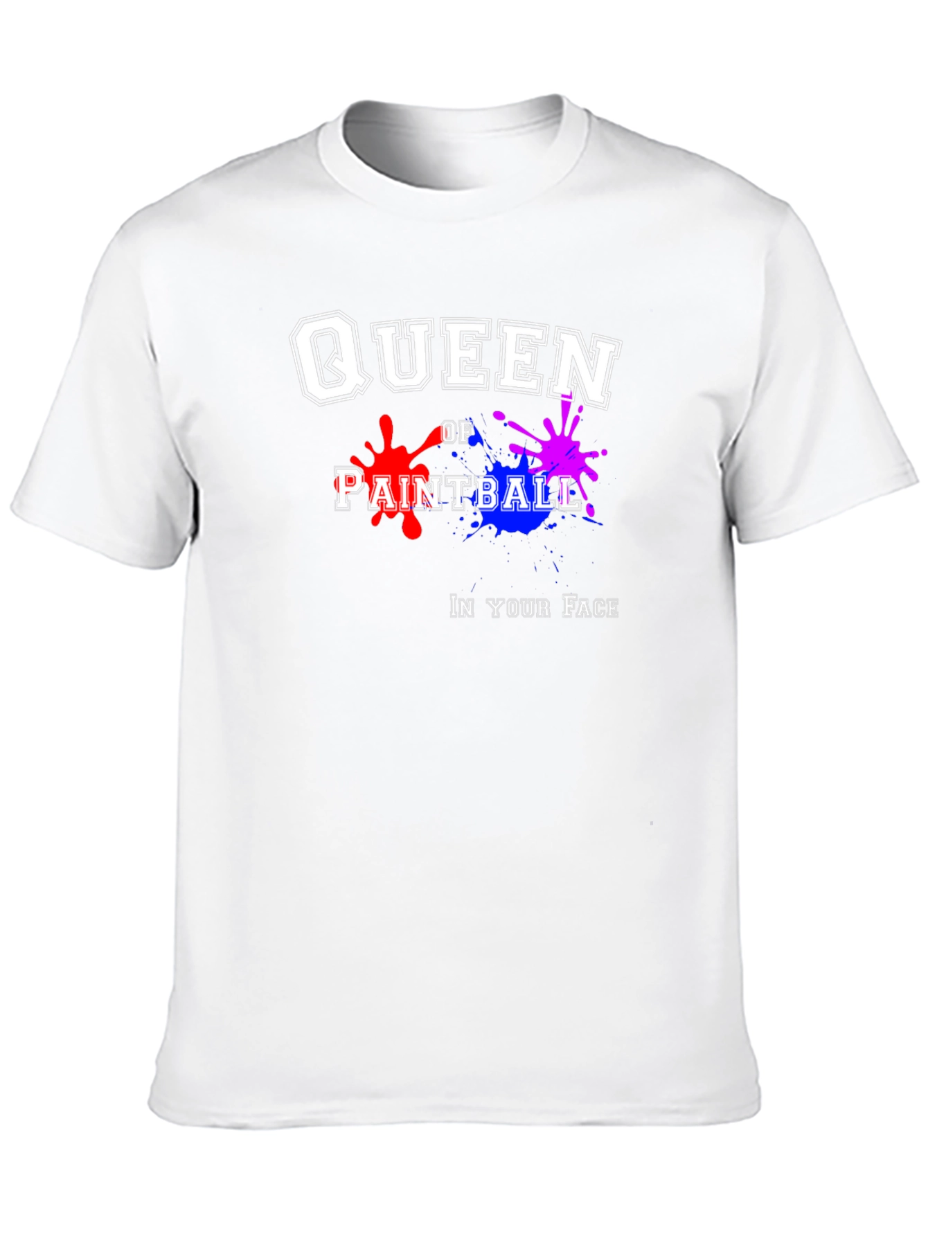 Black Queen of Paintball Black Graphic T-Shirt view 10