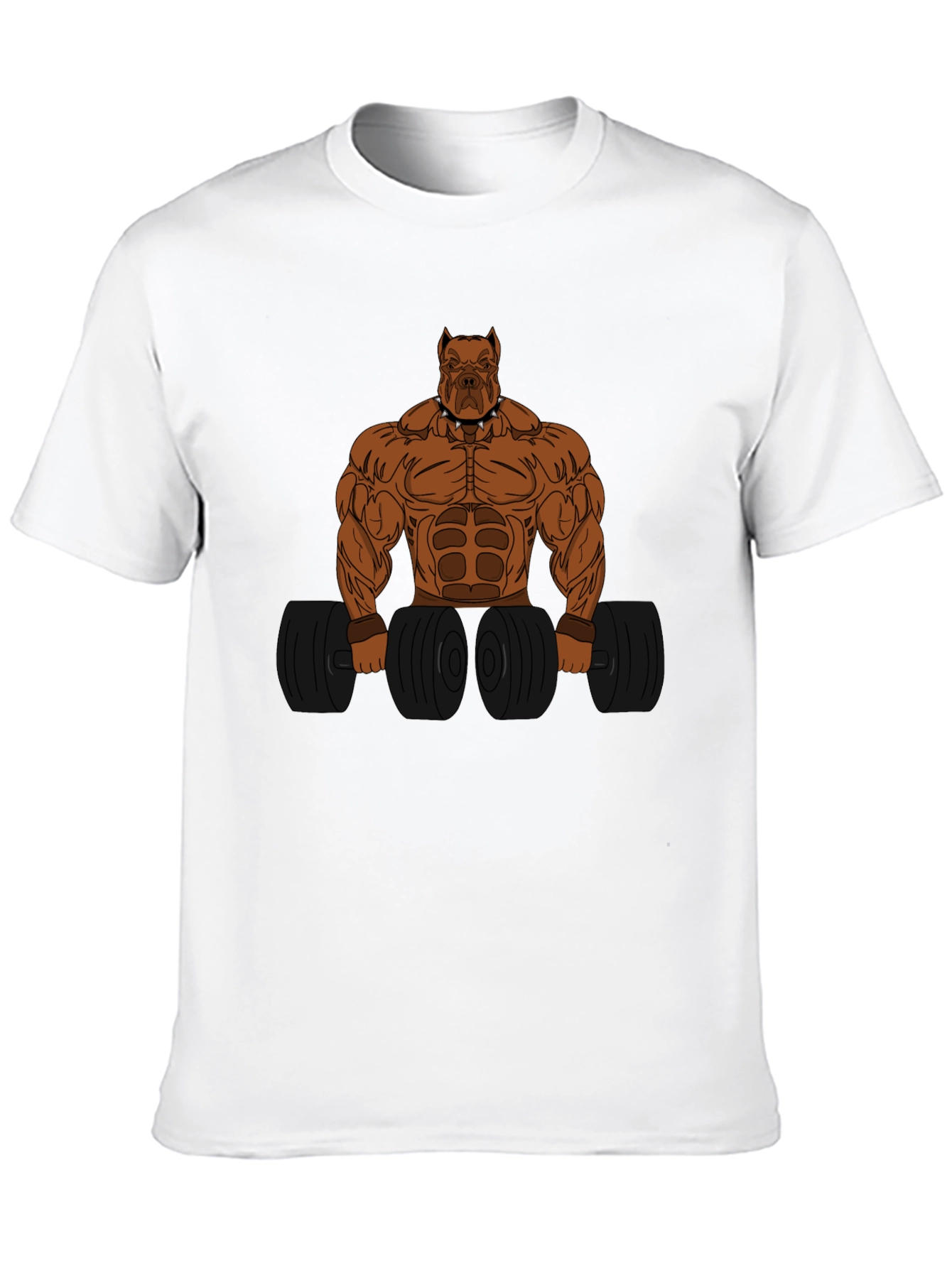 Black Muscle Dog T-Shirt: Gym Beast Mode Apparel view 10