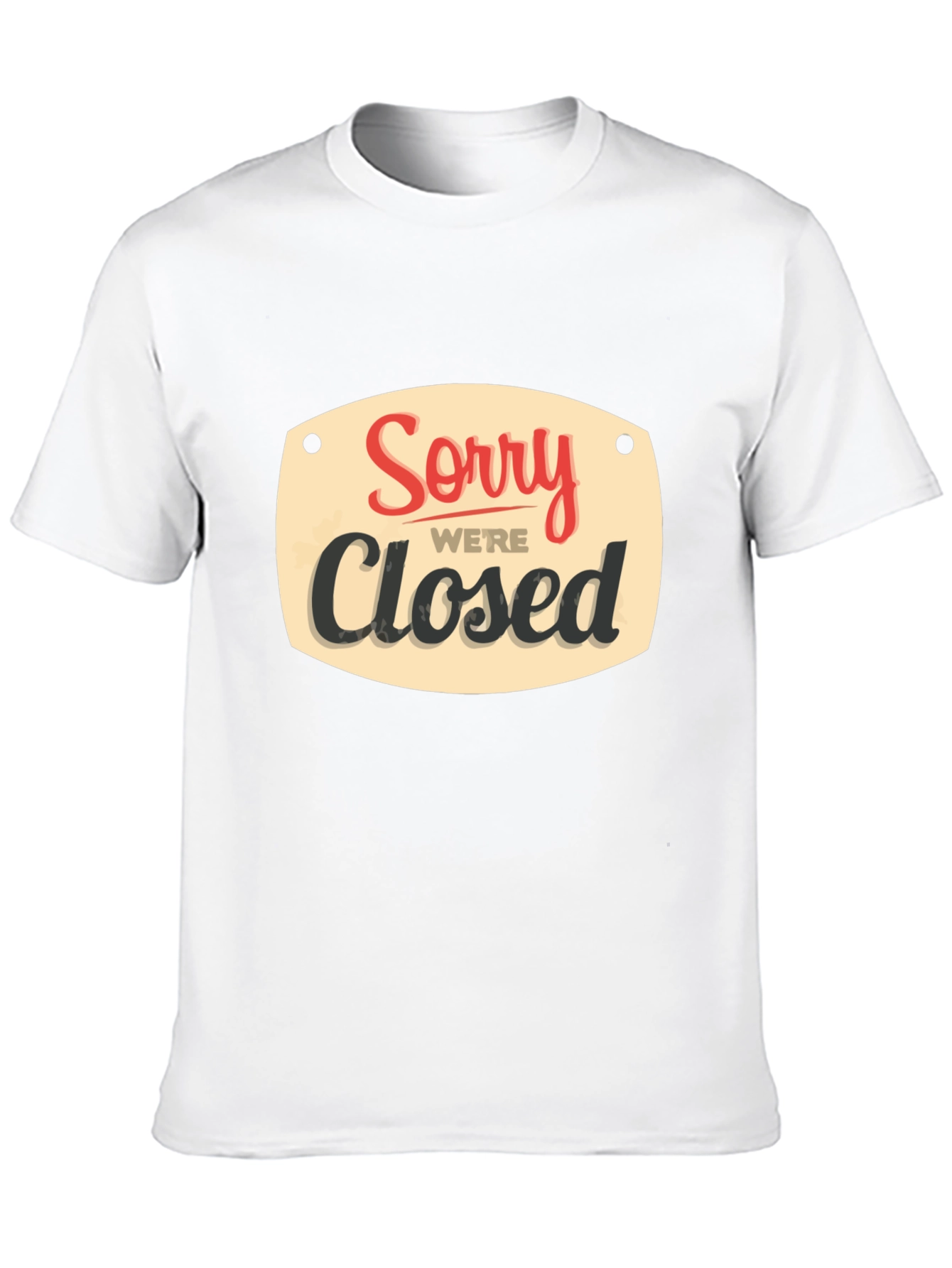 Black Sorry We're Closed Graphic Tee - Black Casual Shirt view 10