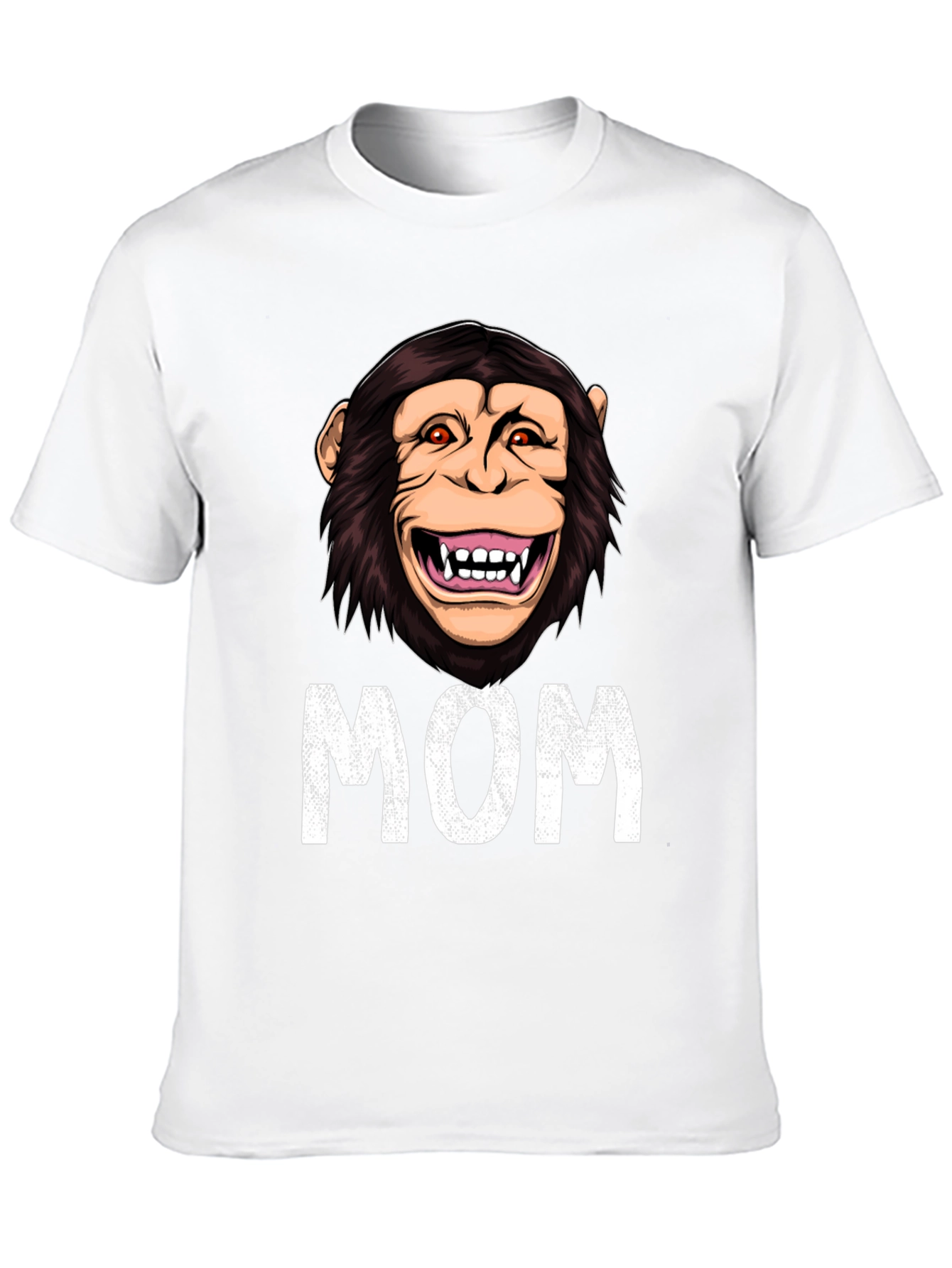 Black Funny Monkey Mom T-Shirt - Novelty Graphic Tee view 10