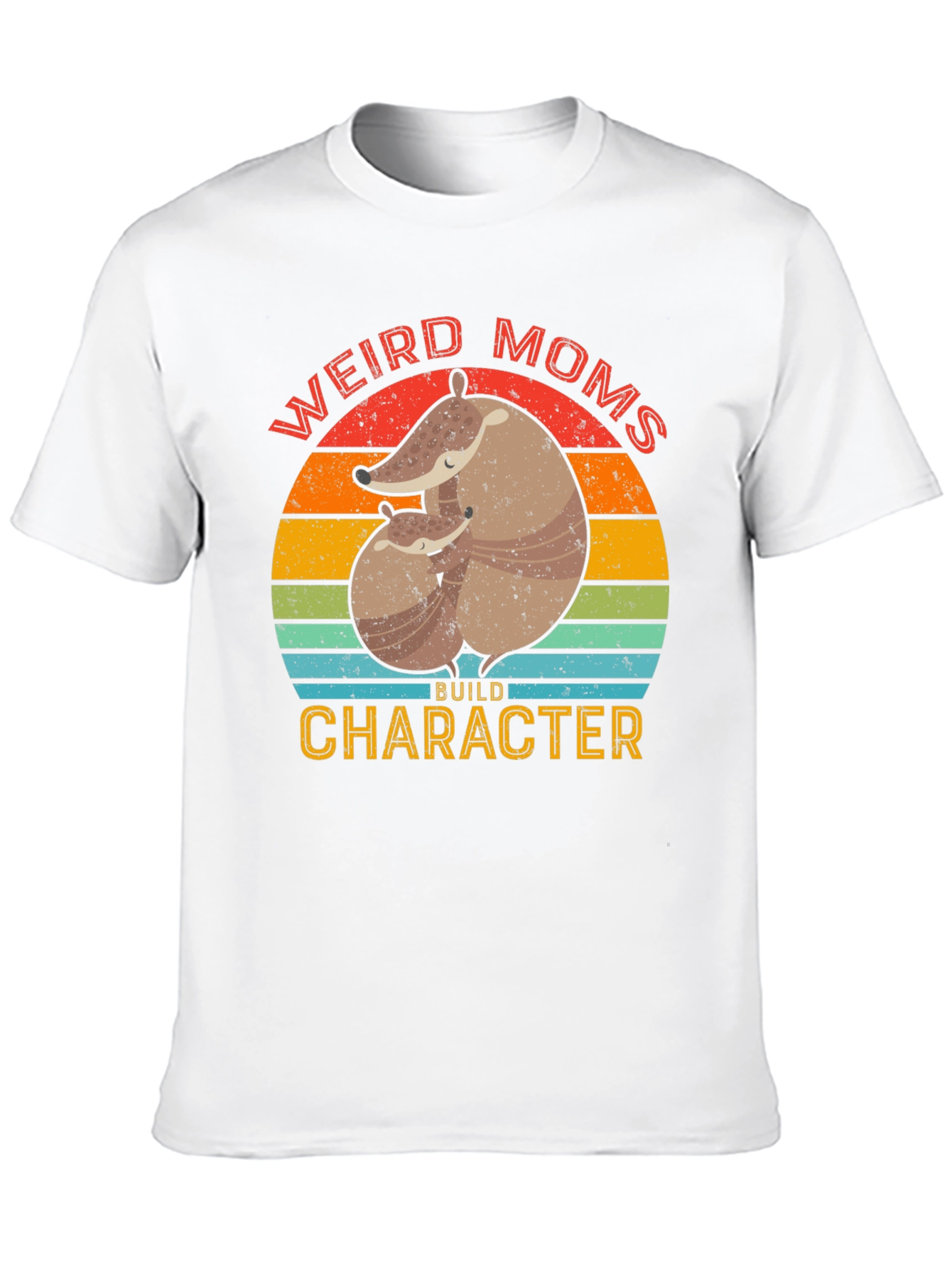 Black Weird Moms Build Character Armadillo T-Shirt view 10