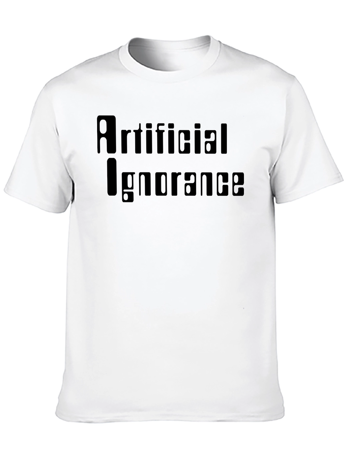 Black Artificial Ignorance Graphic Tee - Black Cotton T-Shirt view 10