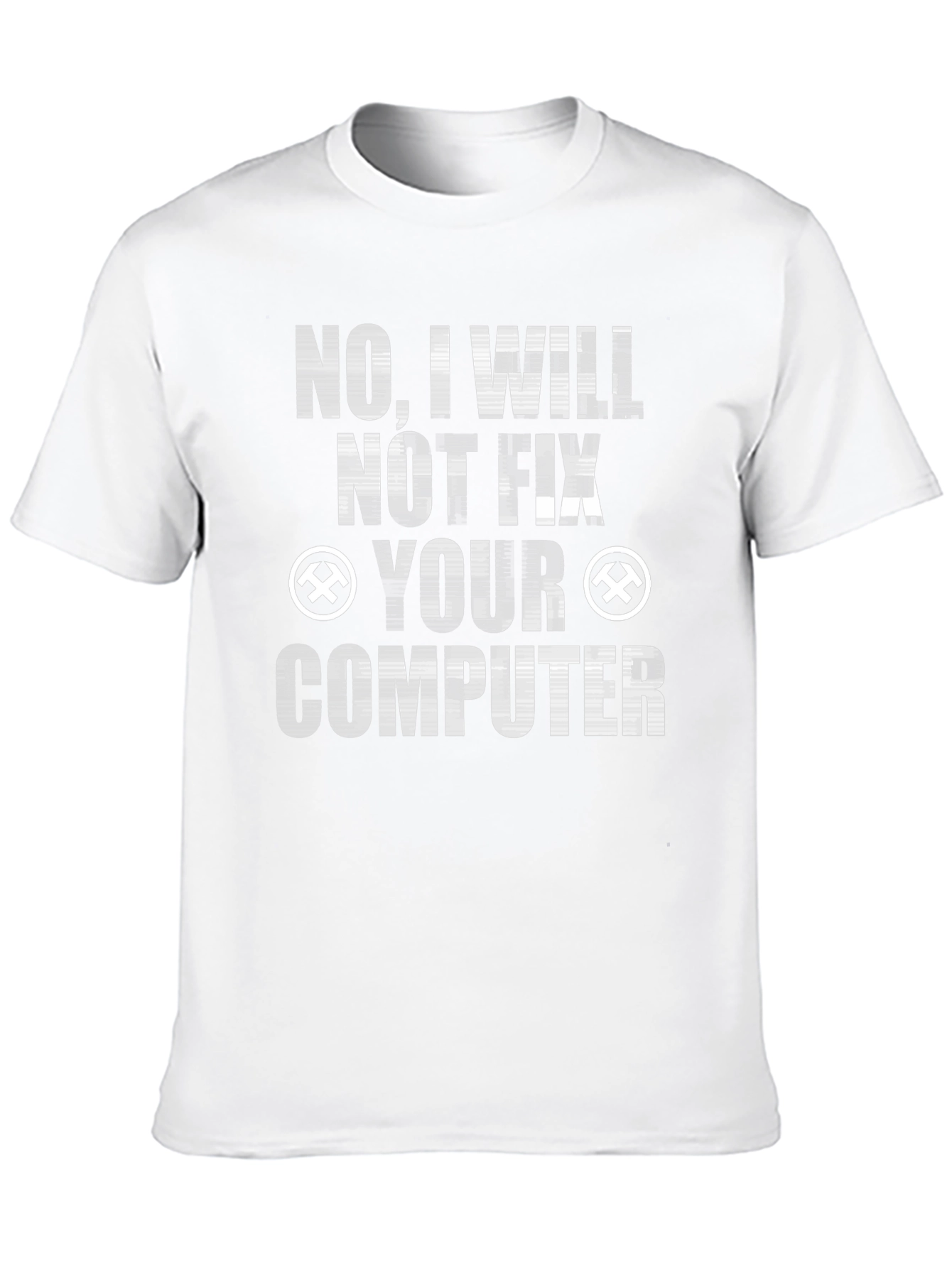 Black No I Will Not Fix Your Computer Graphic Tee view 10