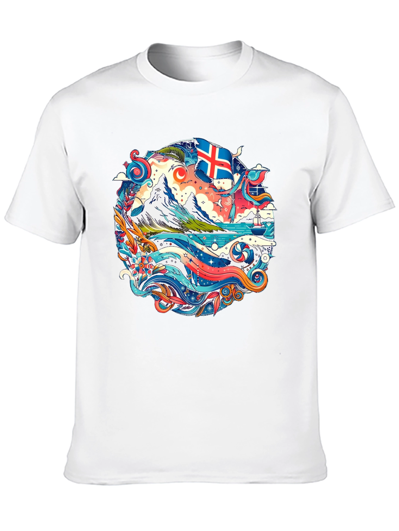 Black Icelandic Adventure Graphic Tee - Black Cotton view 10