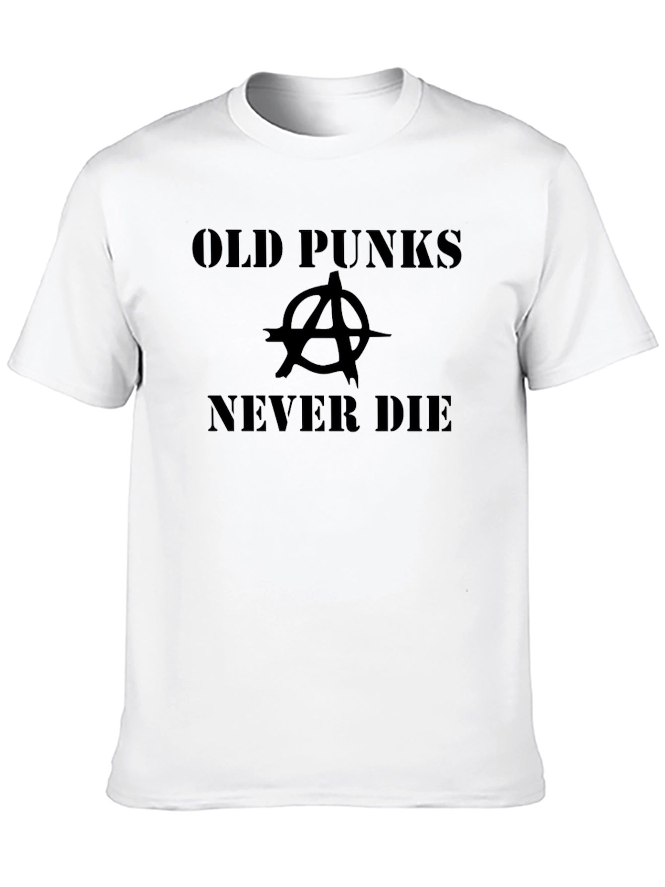 Black Old Punks Never Die Graphic Tee view 10