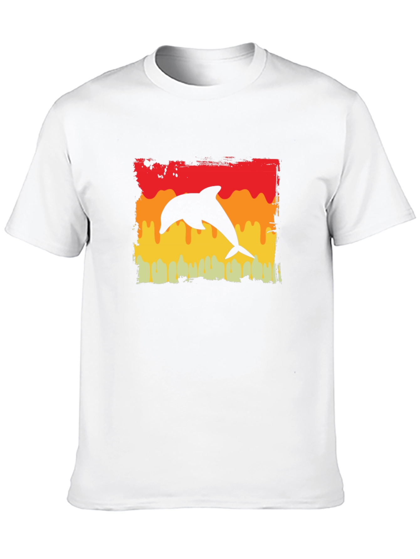 Retro Dolphin Graphic Tee -  Comfortable Black T-Shirt - 10