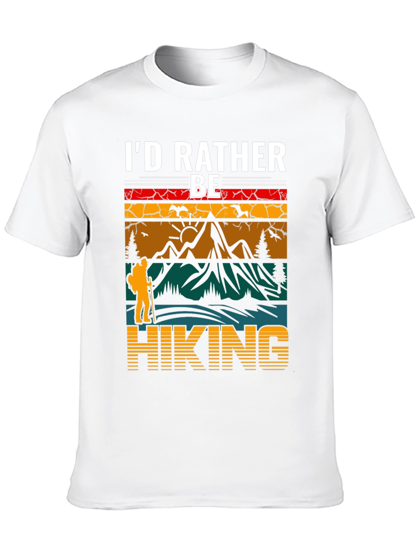 Black I'd Rather Be Hiking T-Shirt - Adventure Tee view 10