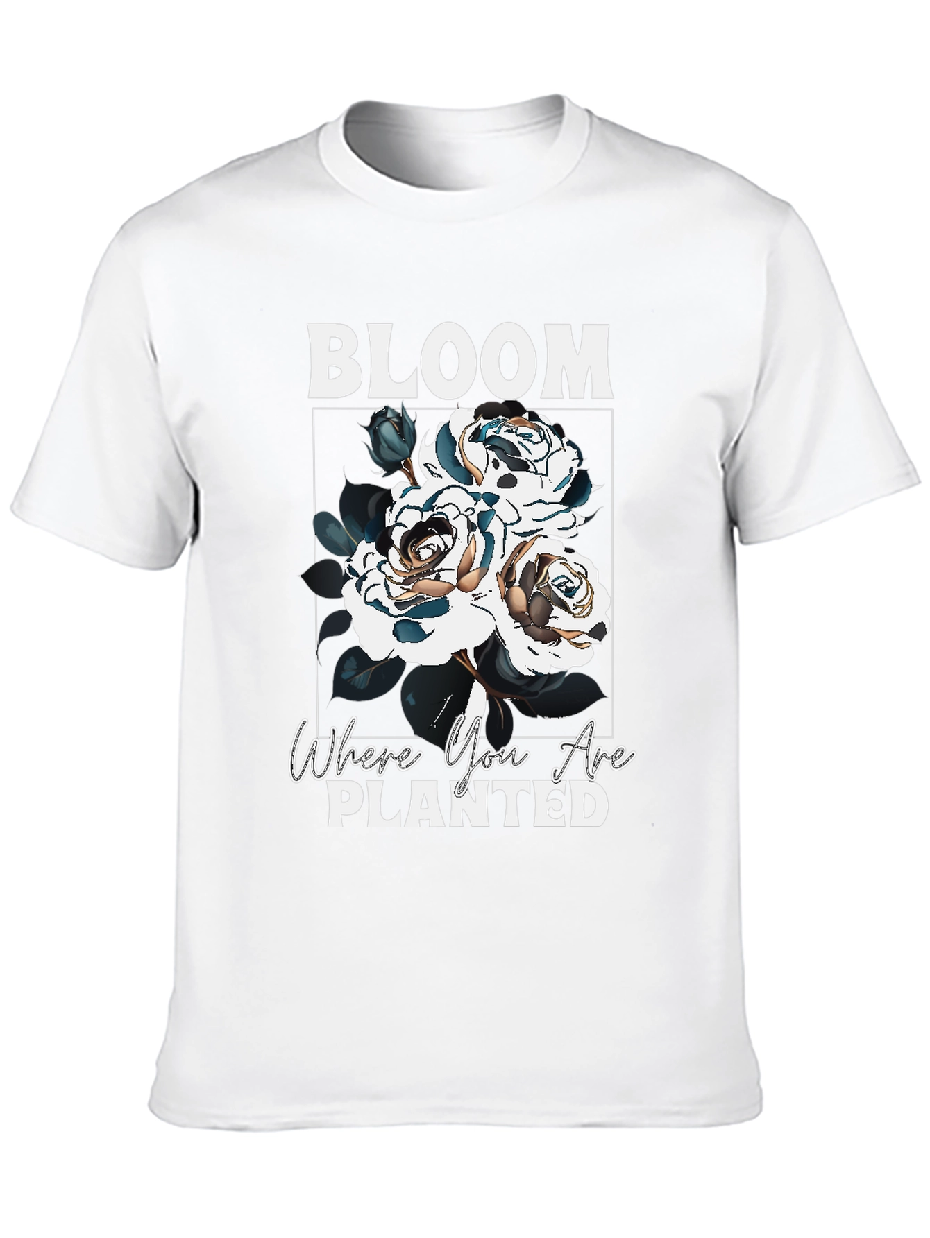 Black Bloom Where You Are Planted T-Shirt view 10