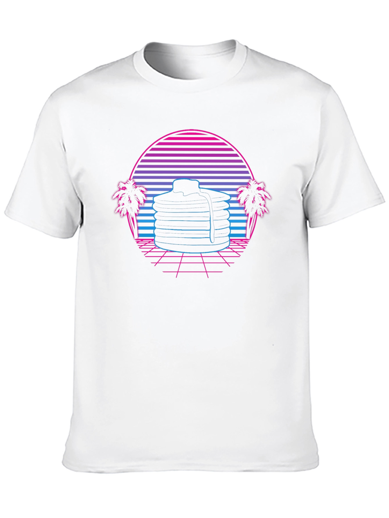 Retro Pancake Graphic T-Shirt - 10