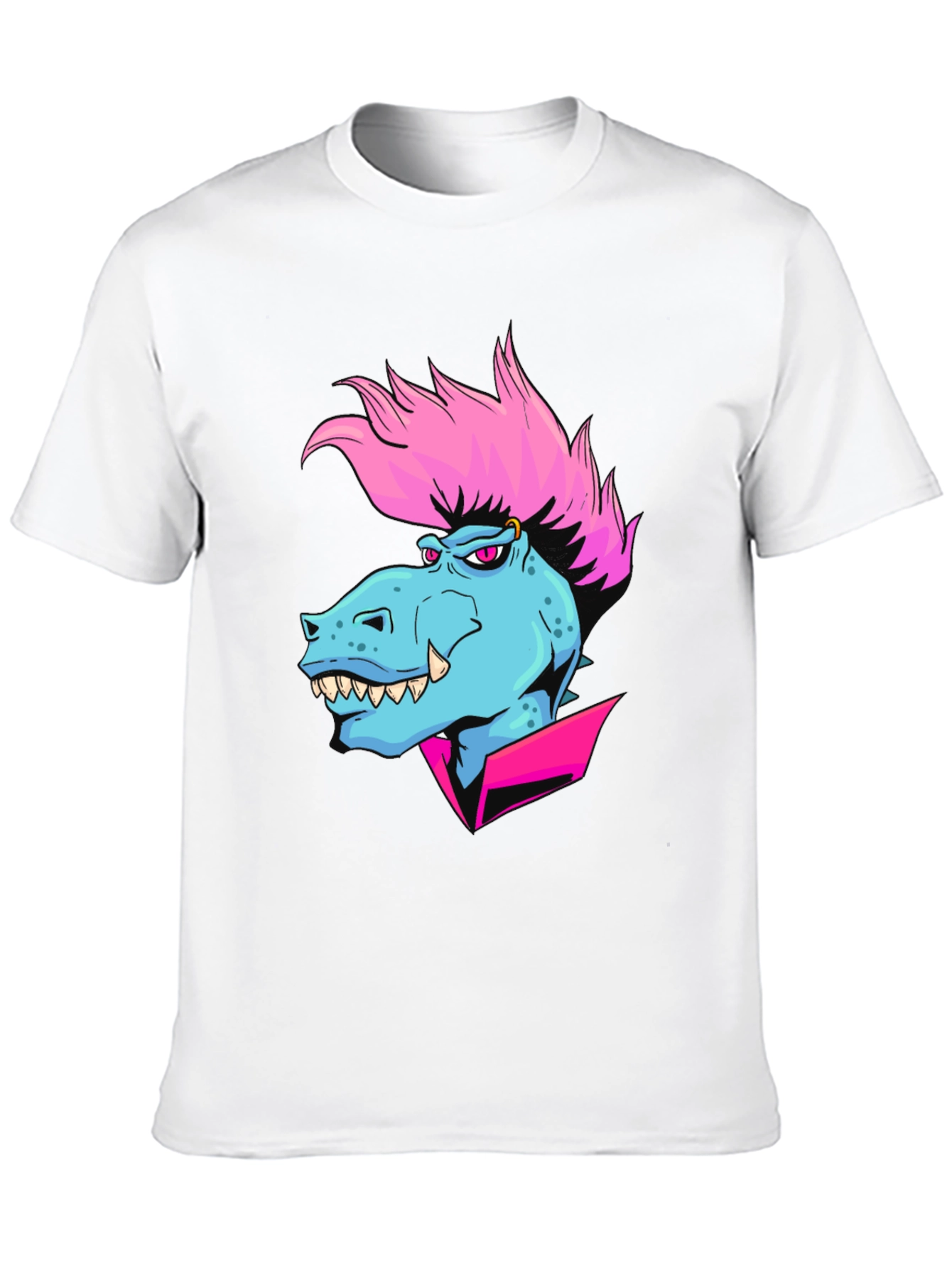 Black Cartoon Dinosaur Graphic T-Shirt view 10