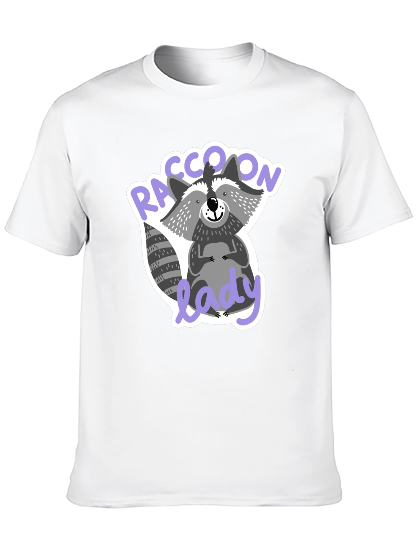 Black Raccoon Lady T-Shirt Funny Animal Lover Tee view 10
