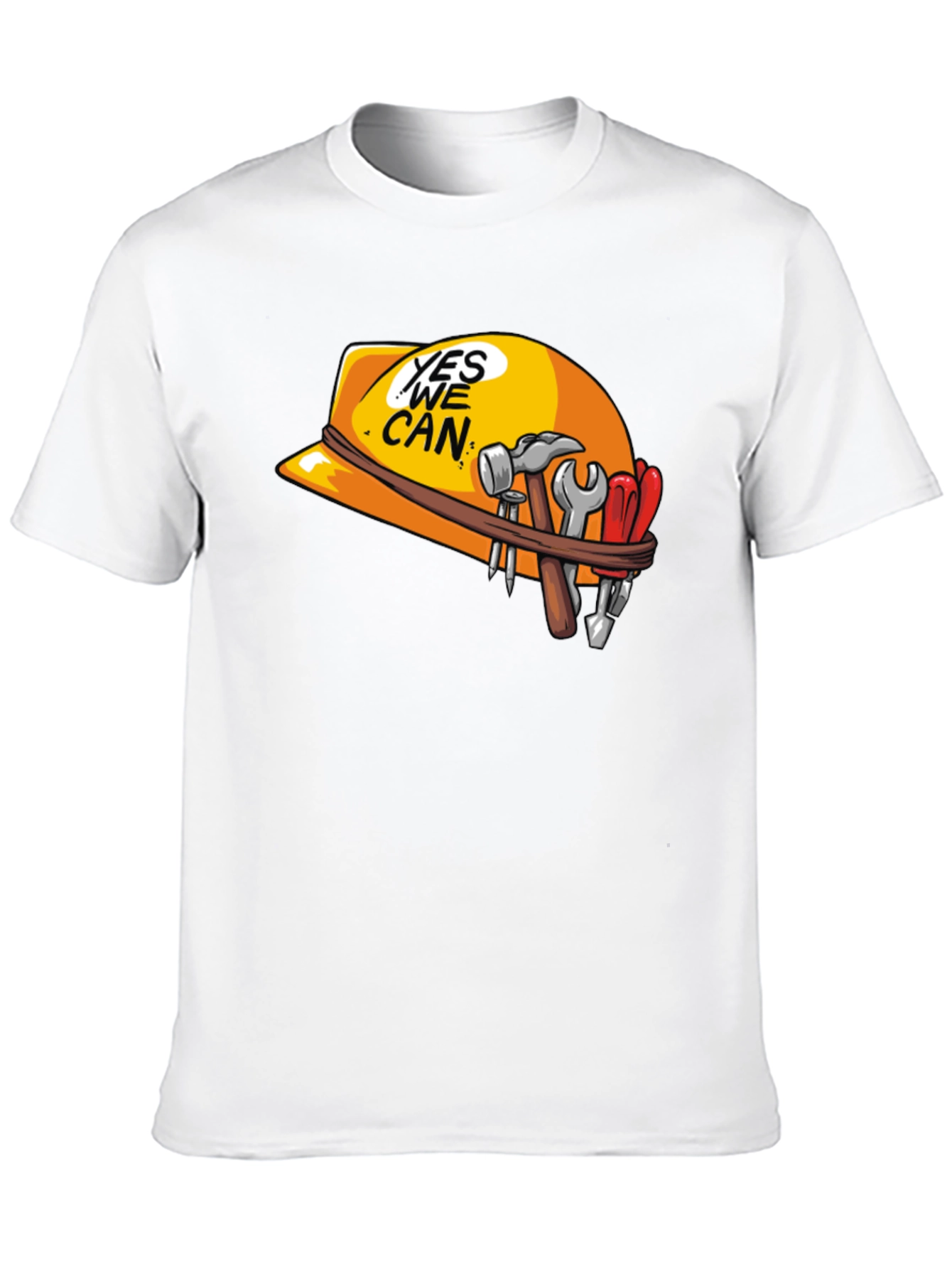 Black Yes We Can Construction T-Shirt view 10