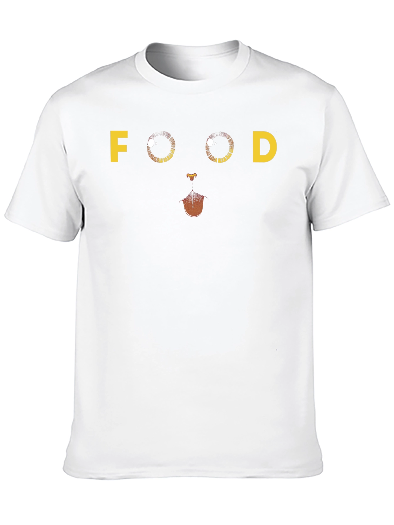 Black Funny 'FOOD' Cat Face Graphic T-Shirt - Black view 10
