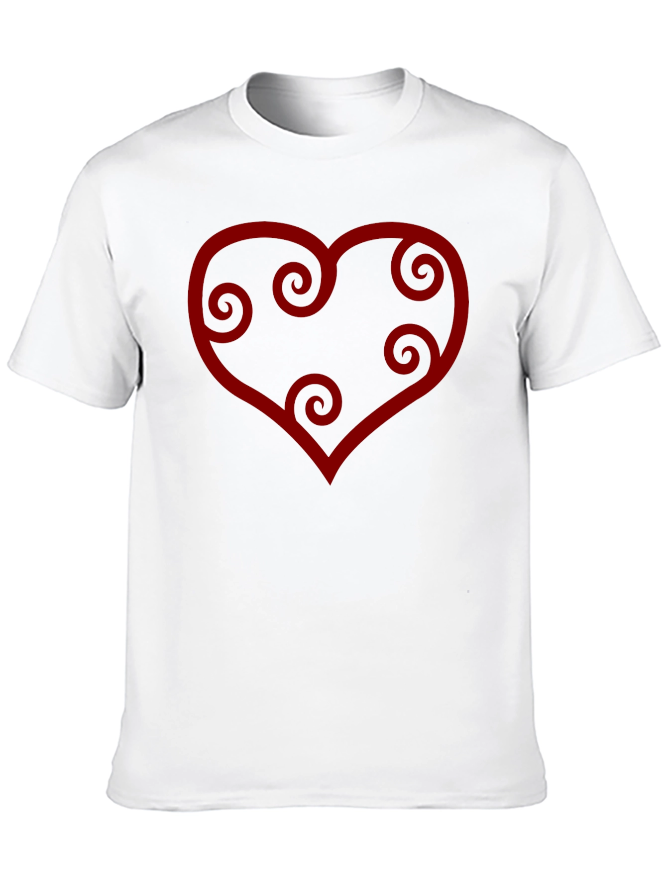 Black Heart Swirl Graphic Tee - Black Casual Shirt view 10
