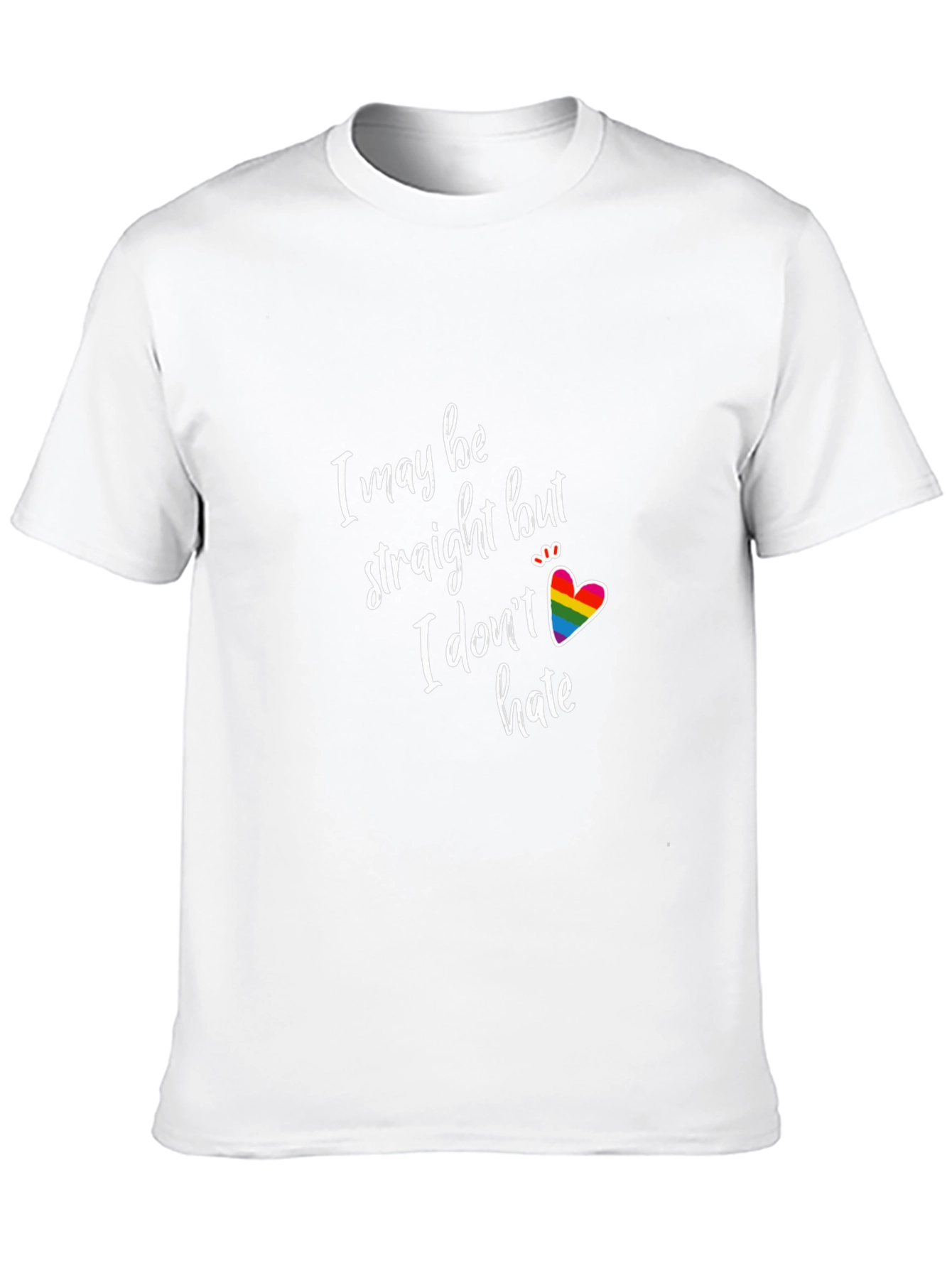 Black I May Be Straight But I Don't Hate Pride T-Shirt view 10