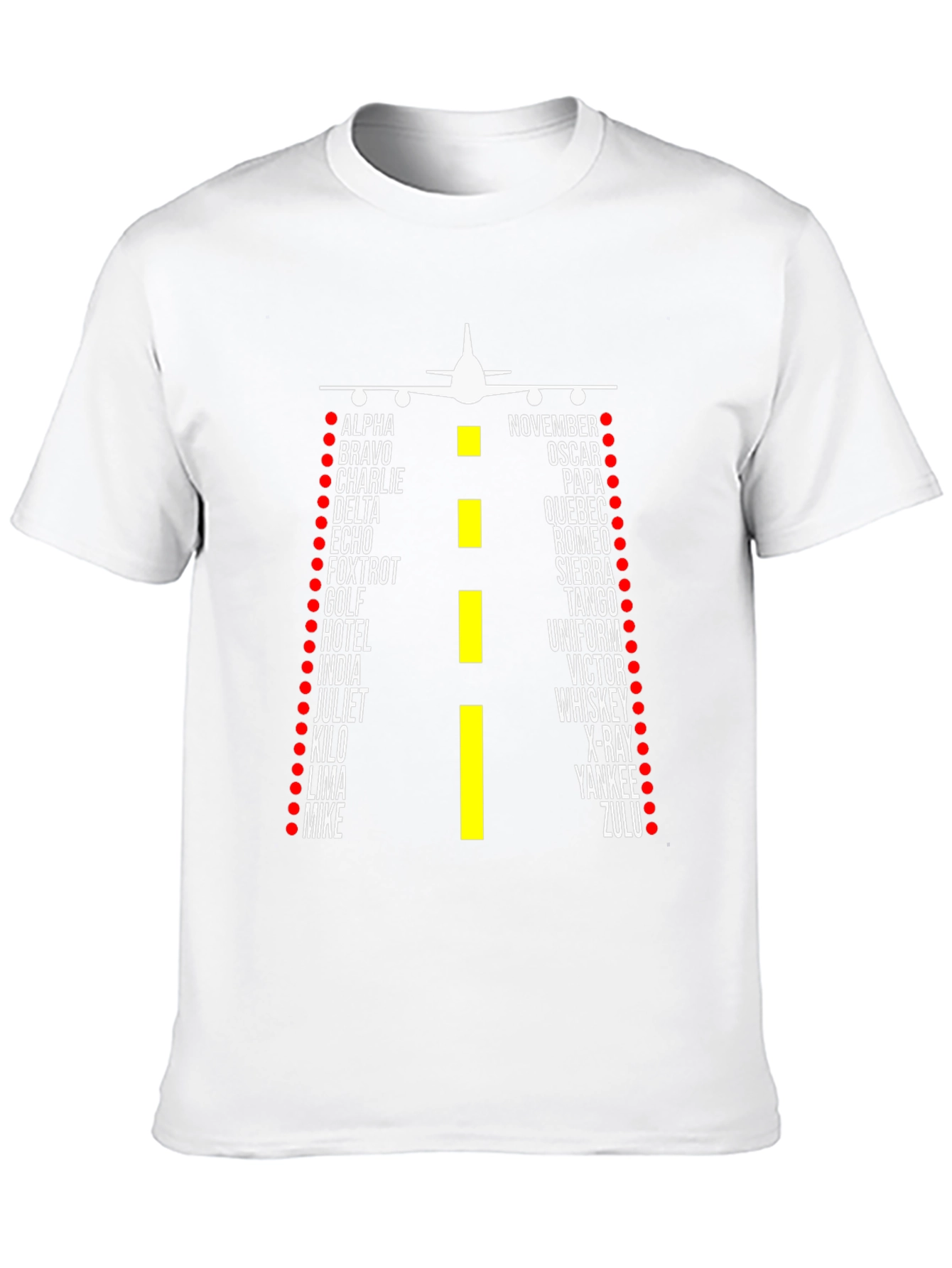 Black Aviation Alphabet T-Shirt - Pilot Design view 10