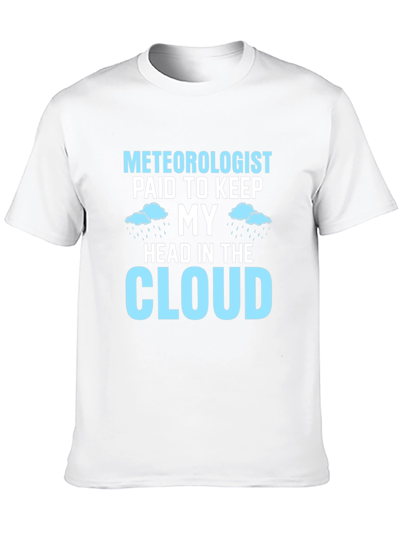 Black Meteorologist Head in Cloud Graphic T-Shirt view 10