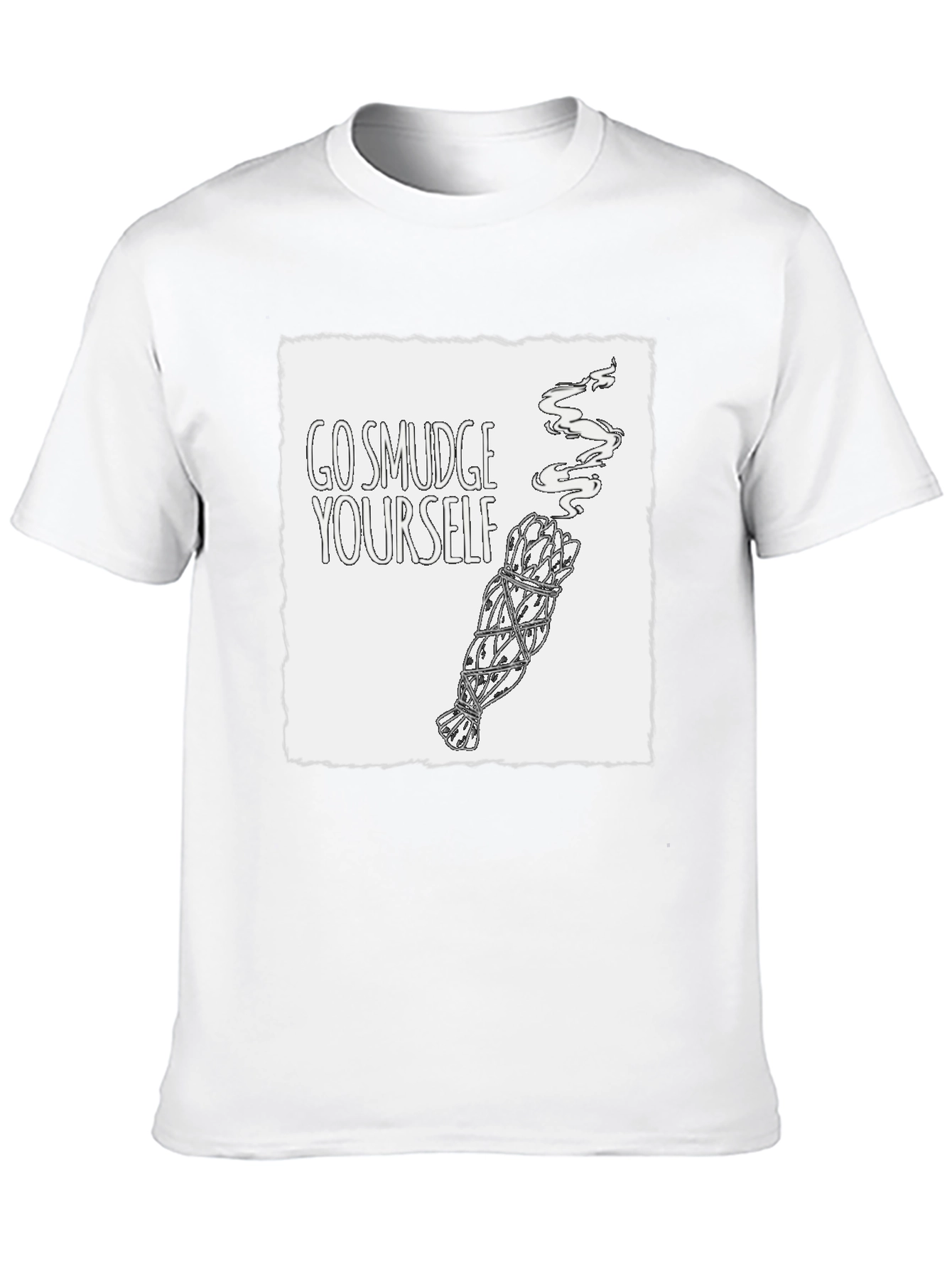 Black Go Smudge Yourself T-Shirt - Unisex Cotton Tee view 10
