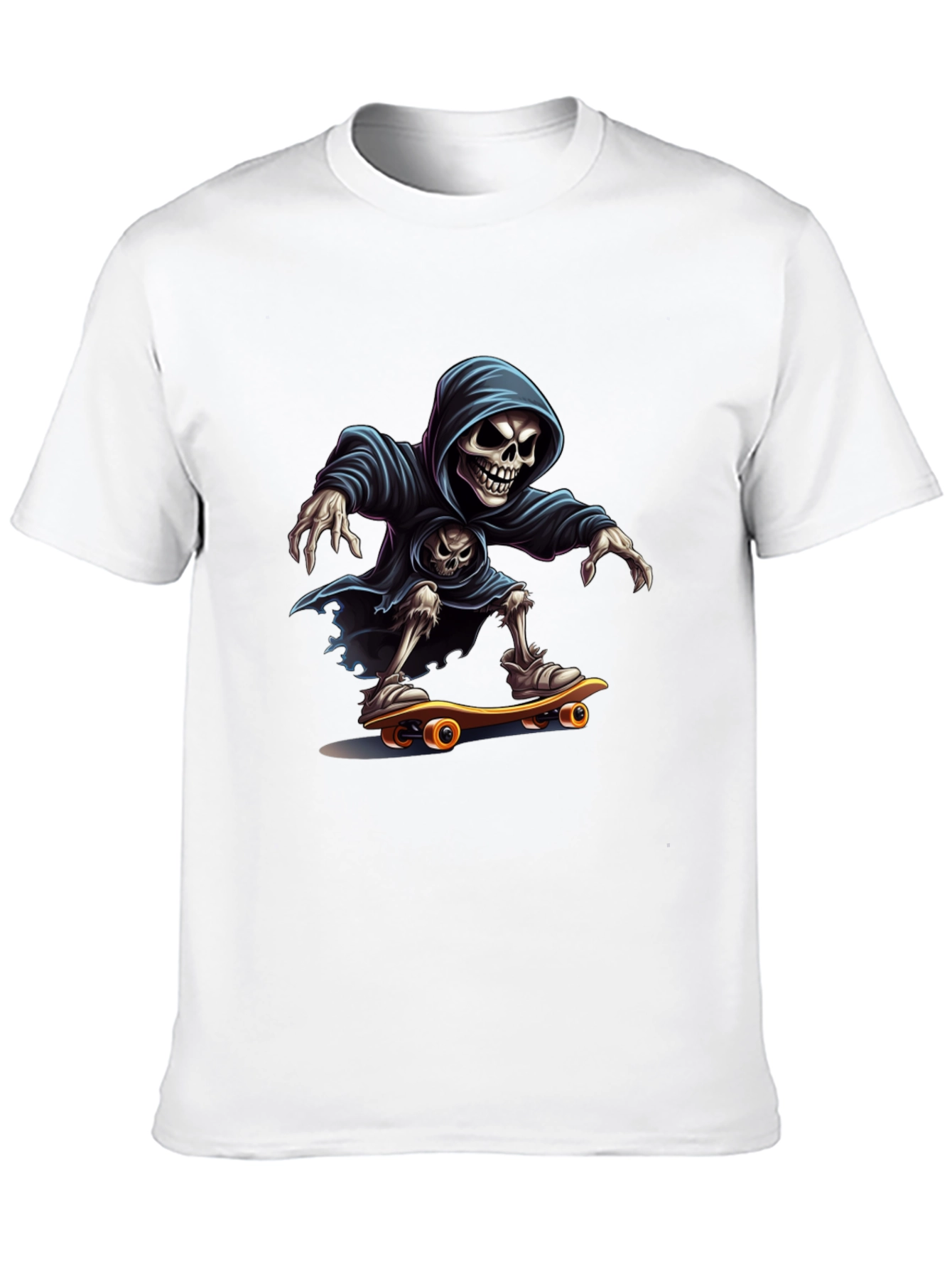 Black Skateboarding Grim Reaper Graphic Tee view 10