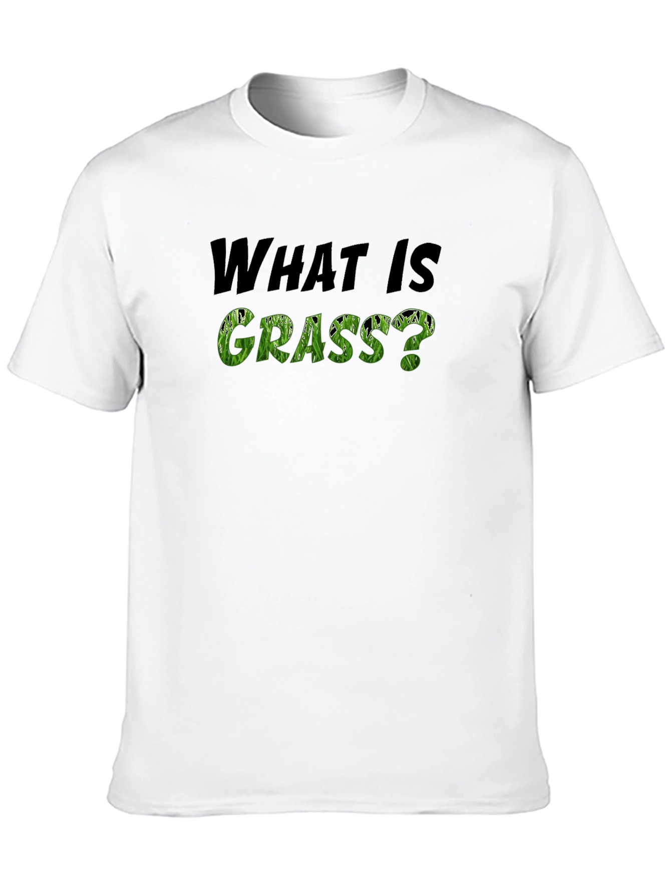 Black What is Grass? Graphic T-Shirt view 10