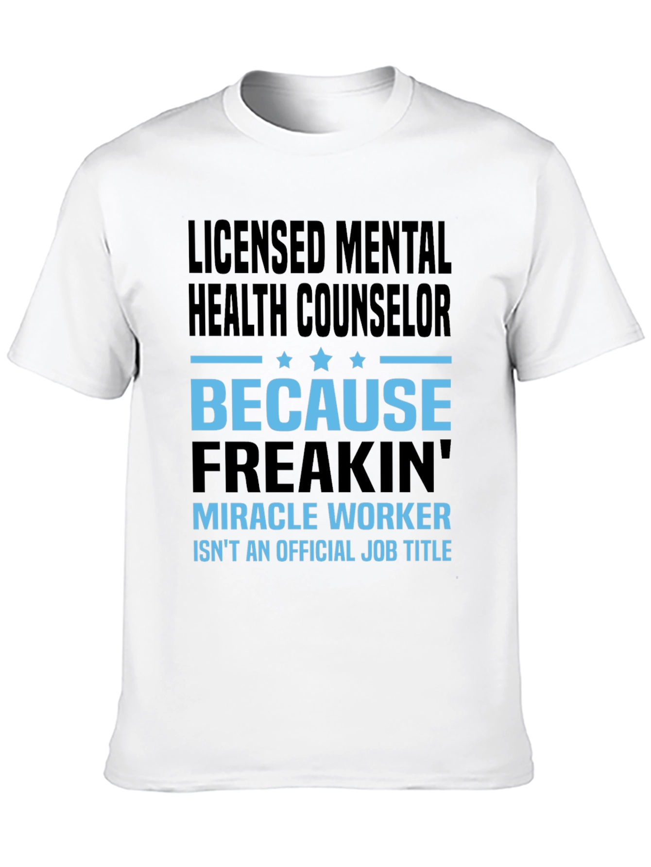 Black Licensed Mental Health Counselor T-Shirt view 10