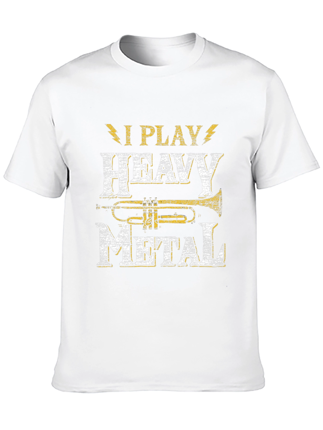 Black I Play Heavy Metal Trumpet Musician T-Shirt view 10