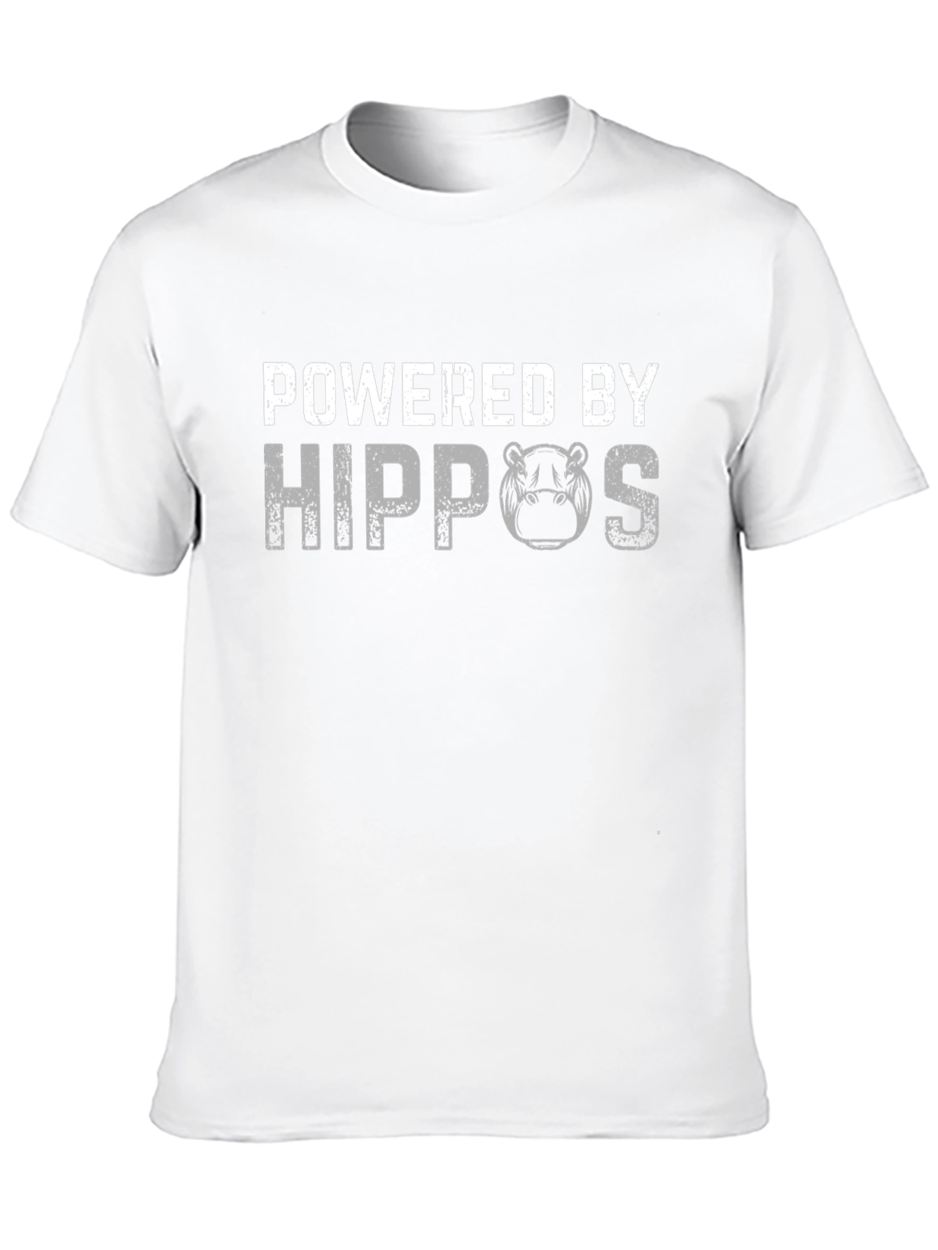 Black Powered by Hippos Graphic T-Shirt view 10