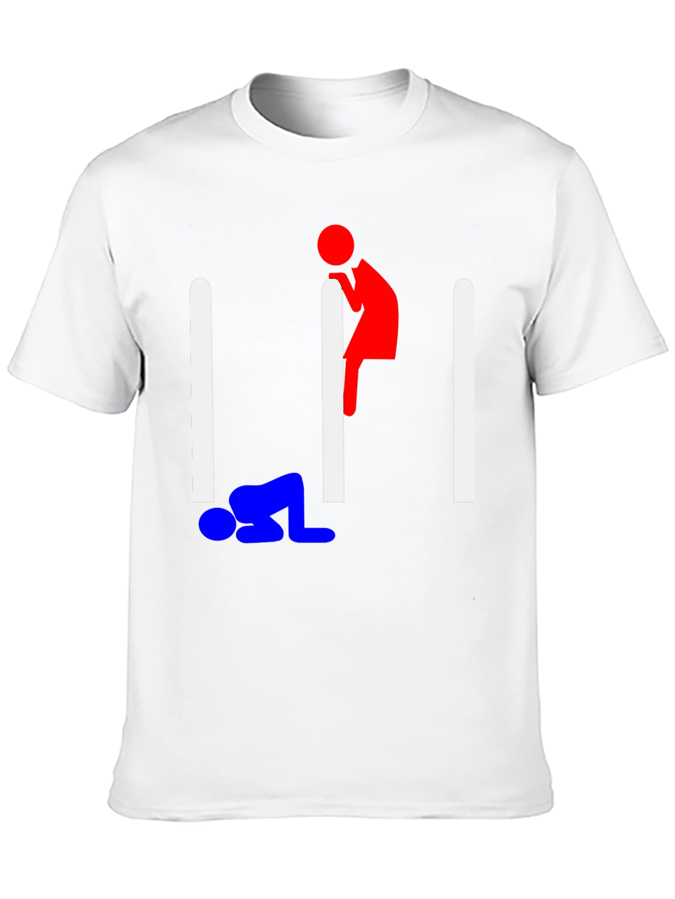 Black Humorous Stick Figure Graphic Tee - Black view 10