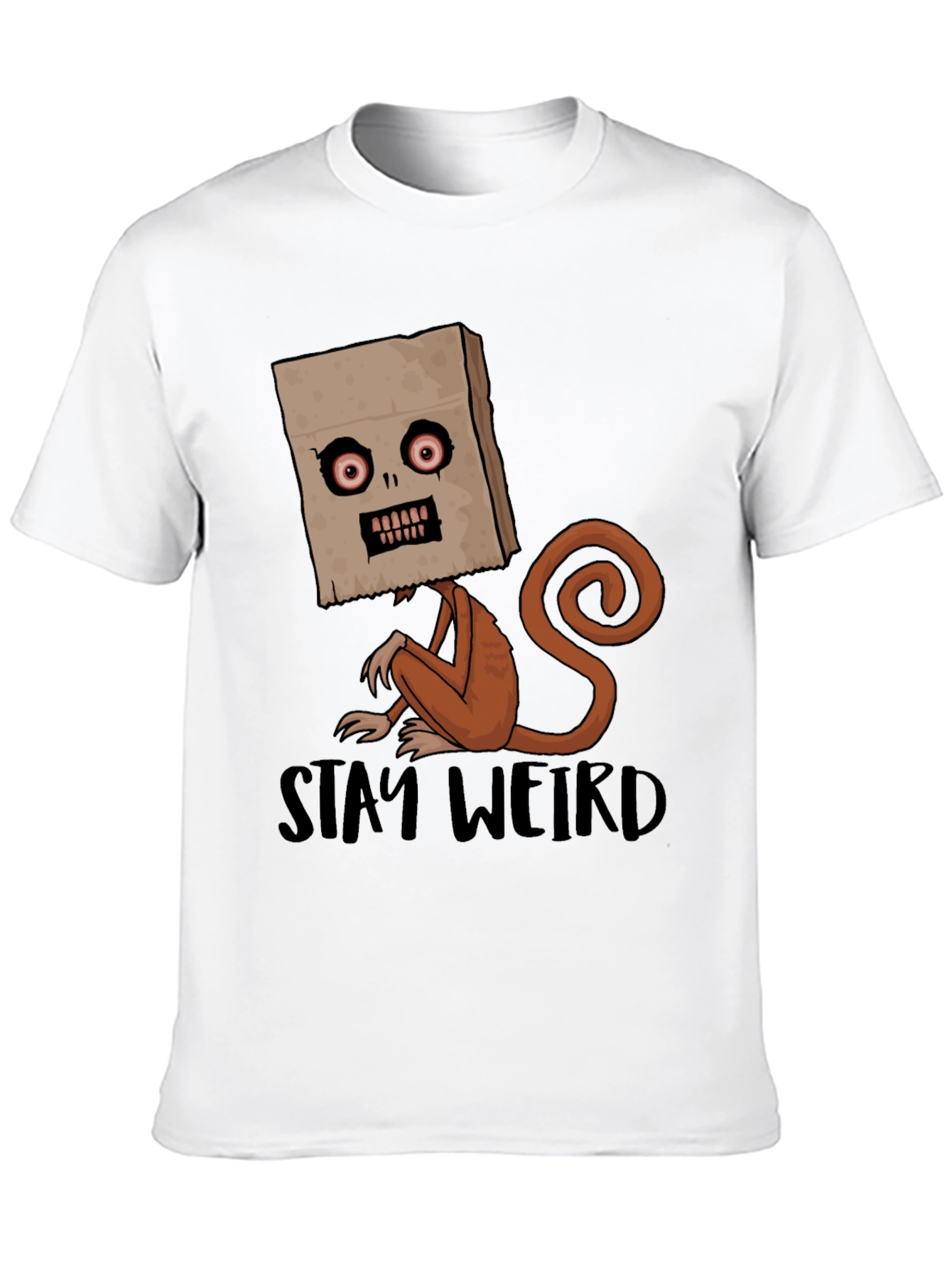 Black Stay Weird Monkey Graphic Tee - Black view 10