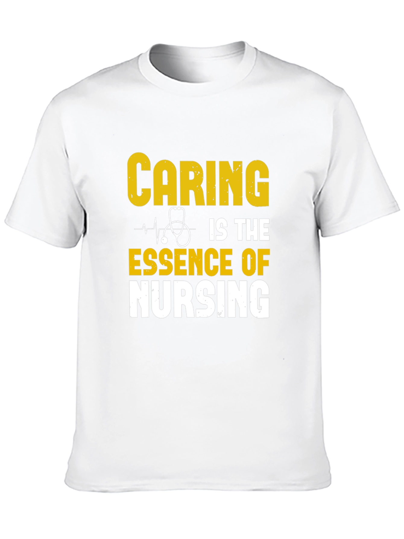 Black Caring is Essence of Nursing Black T-Shirt view 10