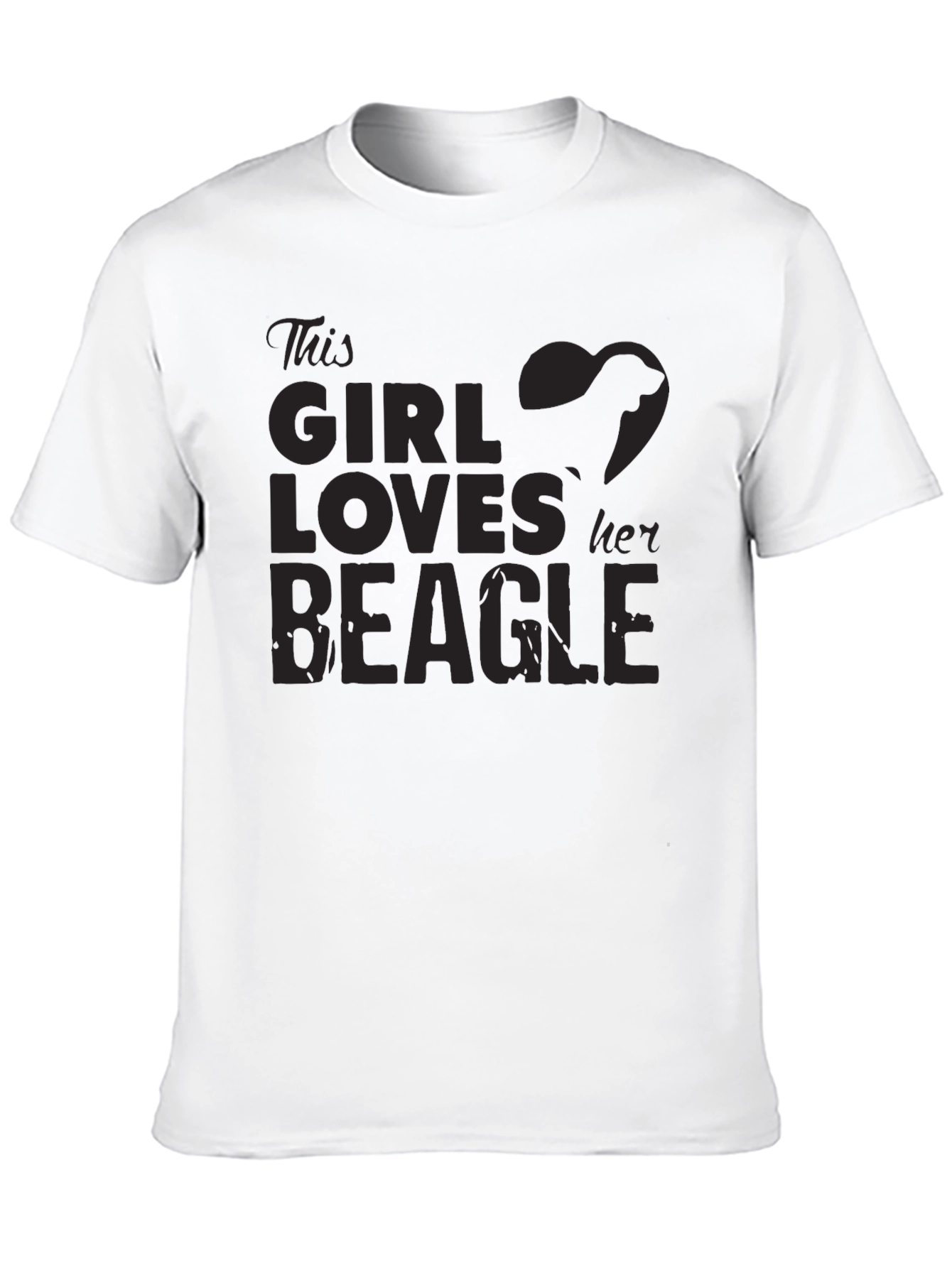 Black Girl Loves Beagle T-Shirt - Black Dog Lover Tee view 10