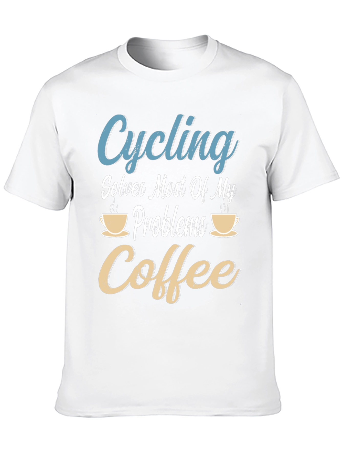 Black Cycling & Coffee T-Shirt: Solves Most Problems view 10