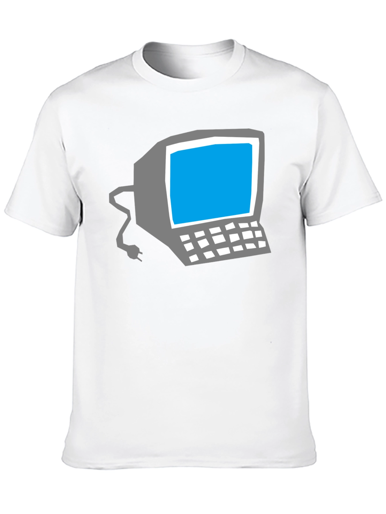Black Retro Computer Graphic Tee - Classic Geek Style view 10