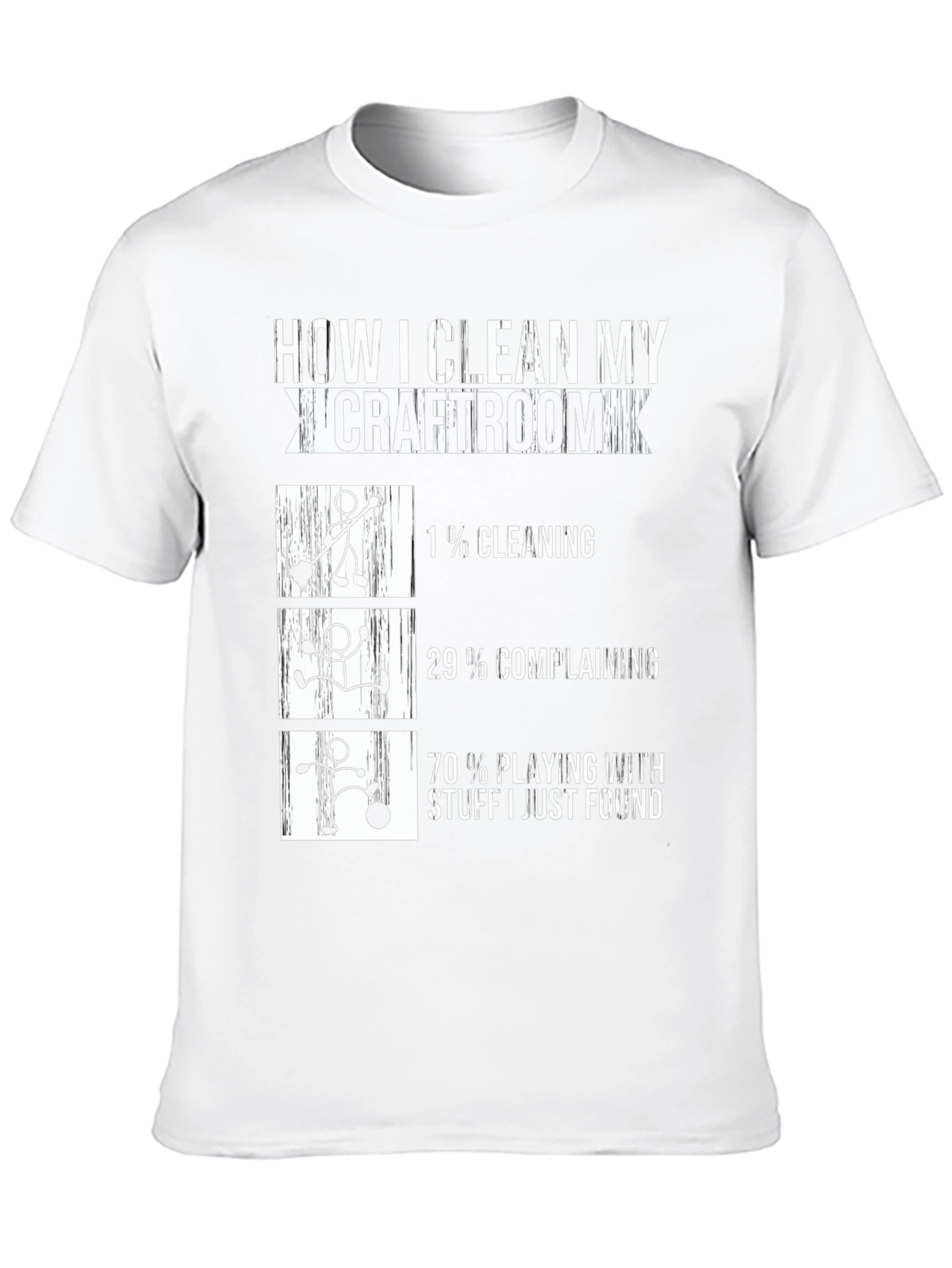 Black Craft Room Cleaning T-Shirt - Funny Crafting Humor view 10