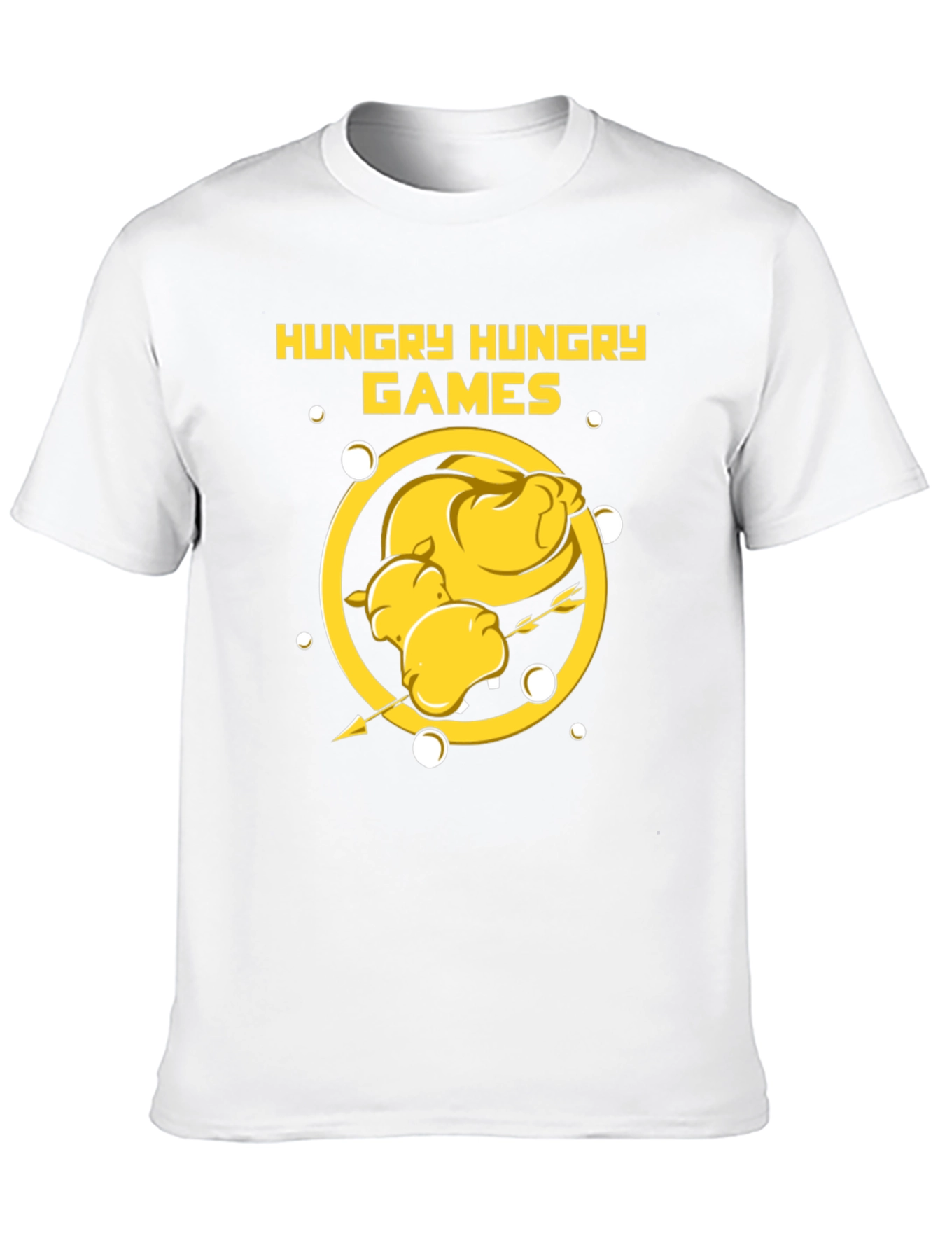 Black Hungry Hungry Games T-Shirt - Funny Foodie Tee view 10