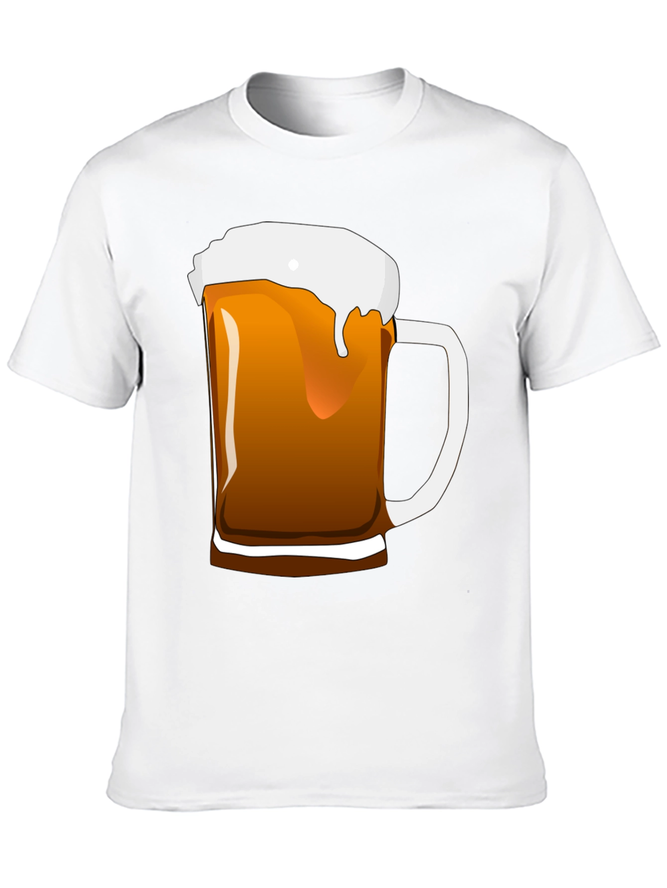 Black Beer Mug Graphic T-Shirt - Black Cotton Tee view 10
