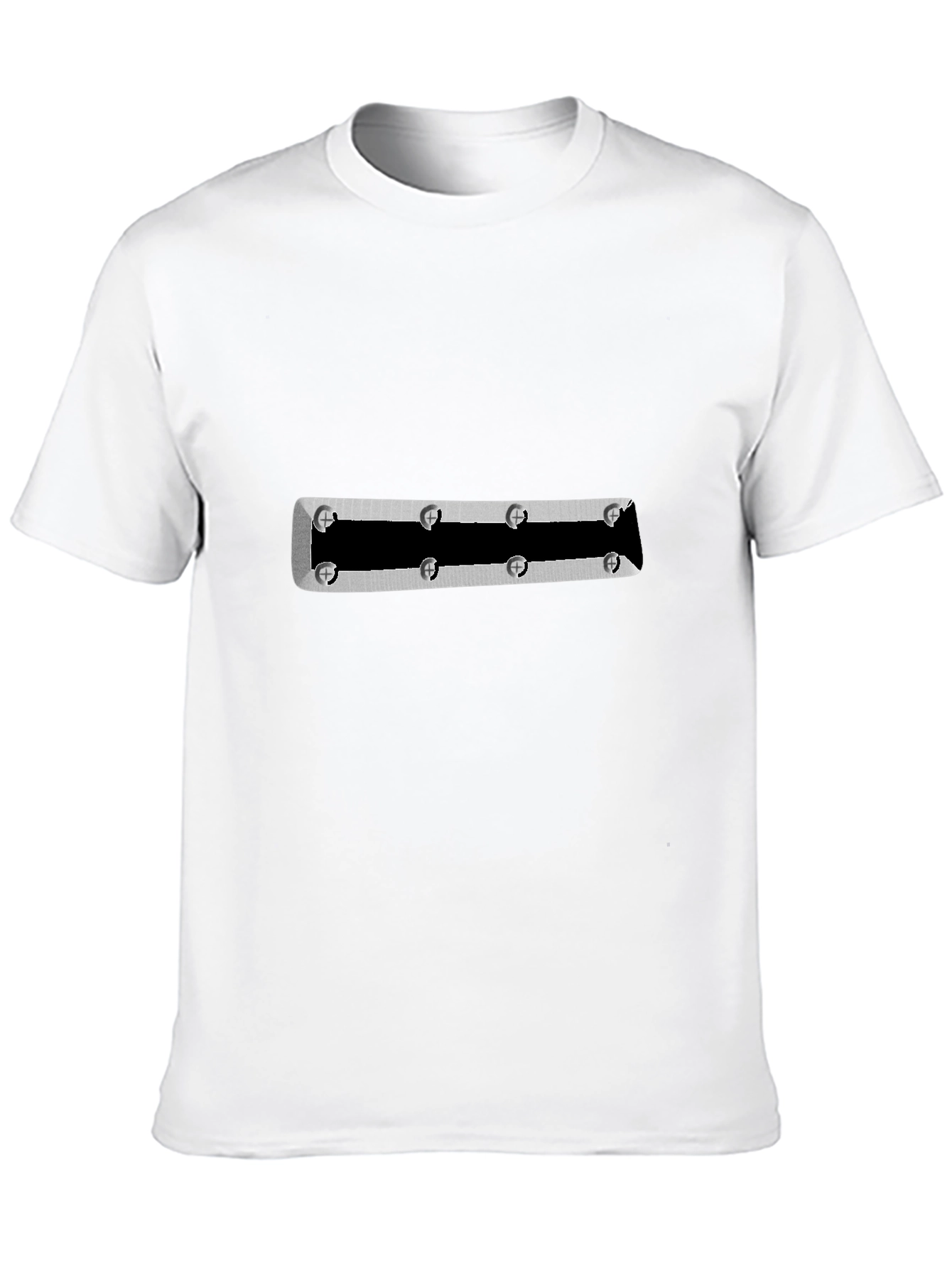 Black Modern Black T-Shirt with Industrial Accent Graphic view 10
