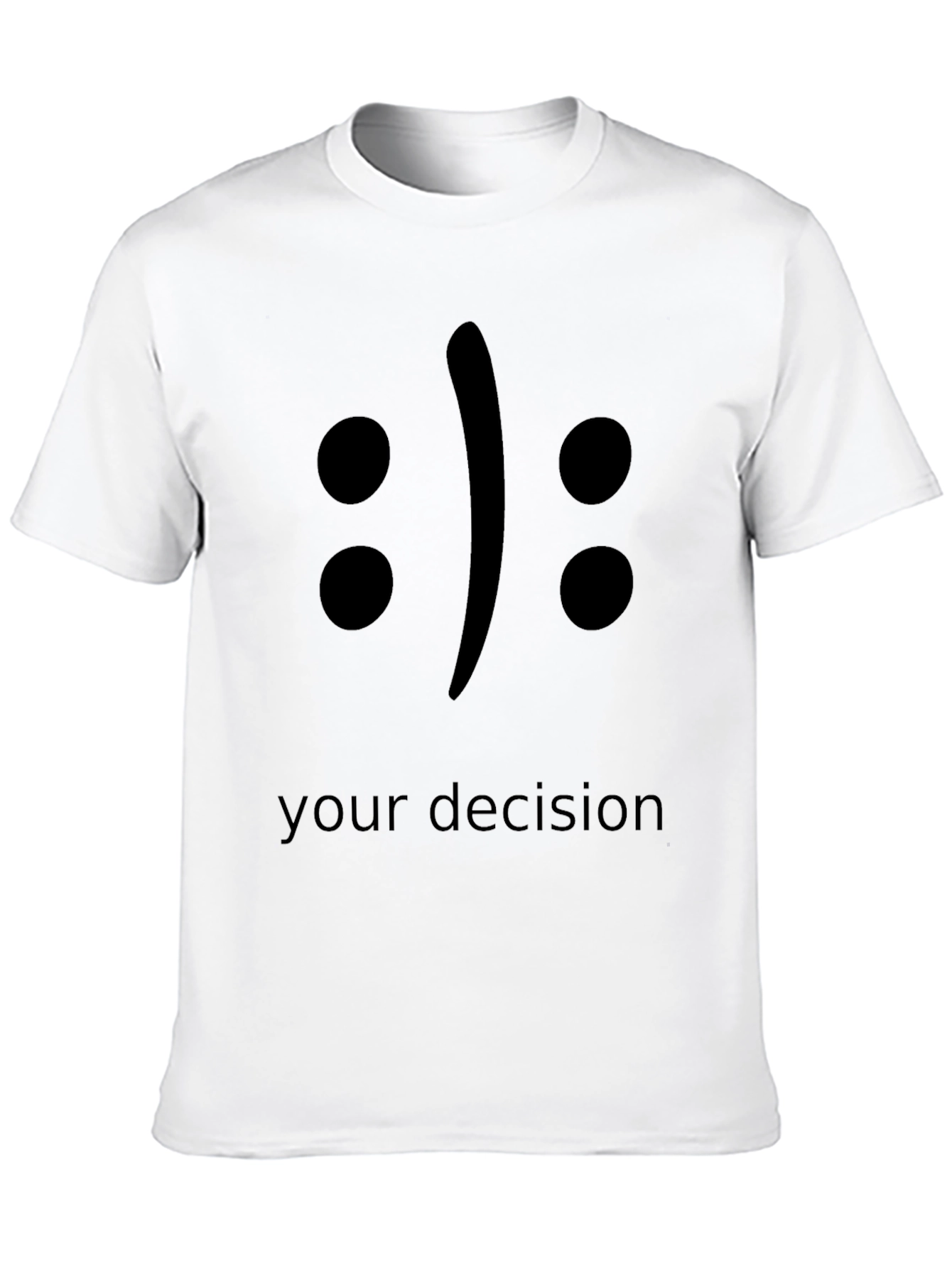 Black Decision Emoji T-Shirt: Choose Your Mood view 10