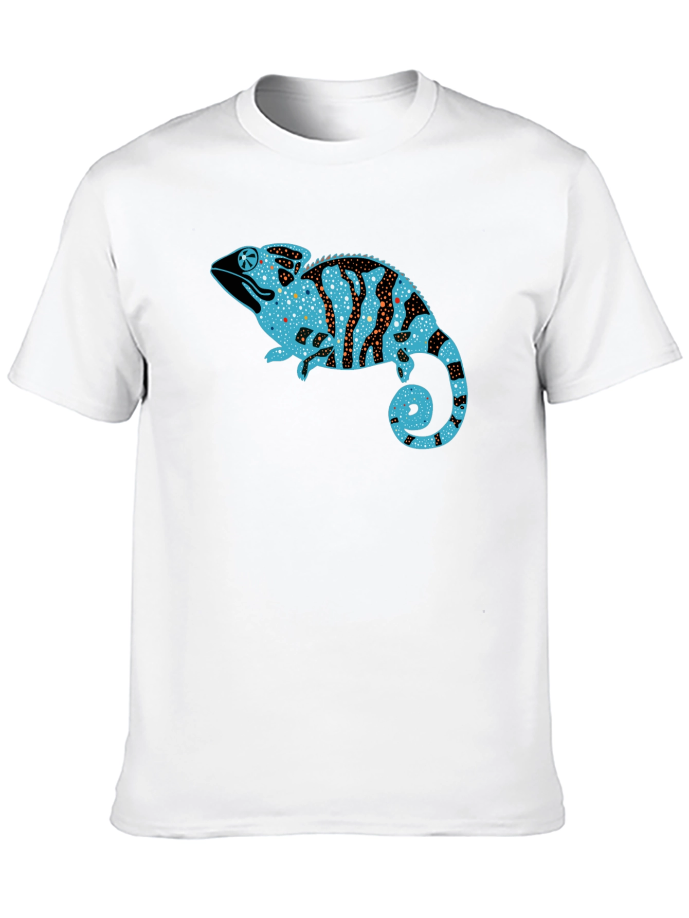 Black Chameleon Graphic Print Black T-Shirt view 10