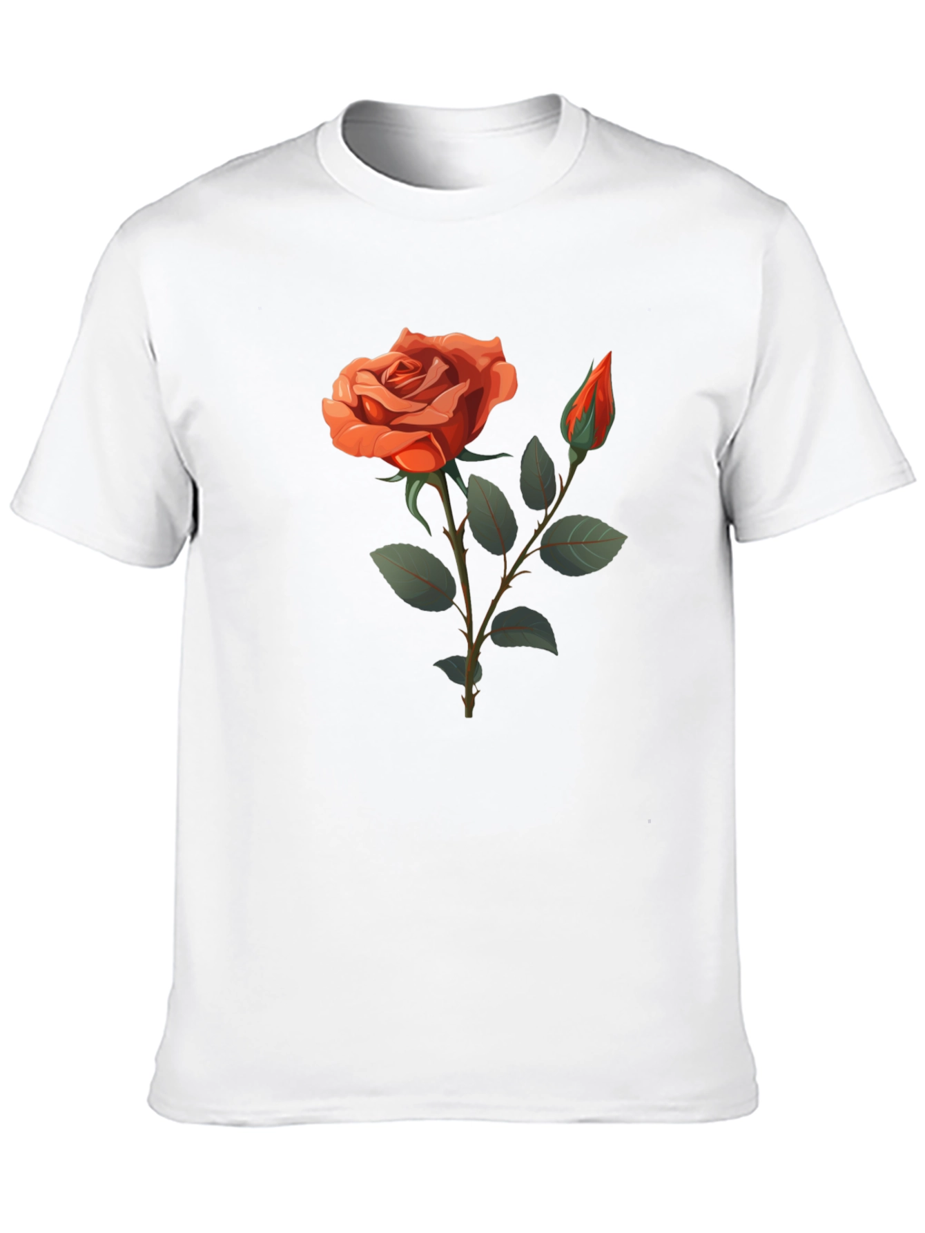 Black Rose Graphic T-Shirt - Elegant Floral Design view 10