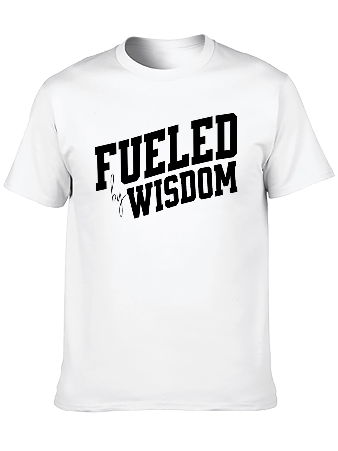 Black Fueled by Wisdom Black Graphic T-Shirt view 10