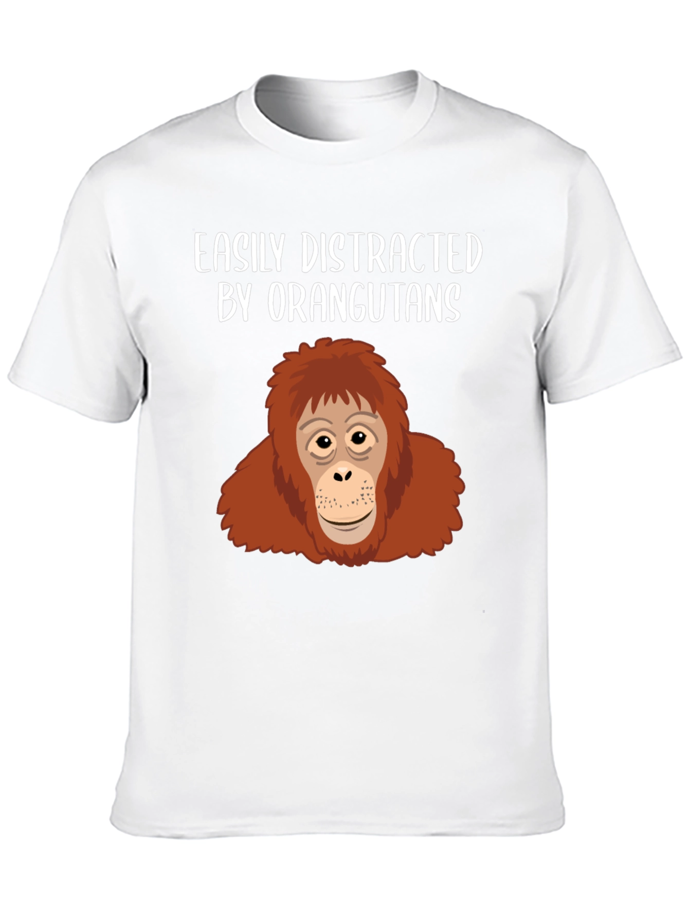 Black Easily Distracted Orangutans Graphic T-Shirt view 10