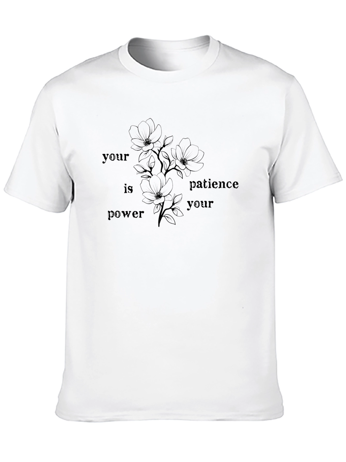 Black Patience is Your Power Graphic Tee - Black view 10