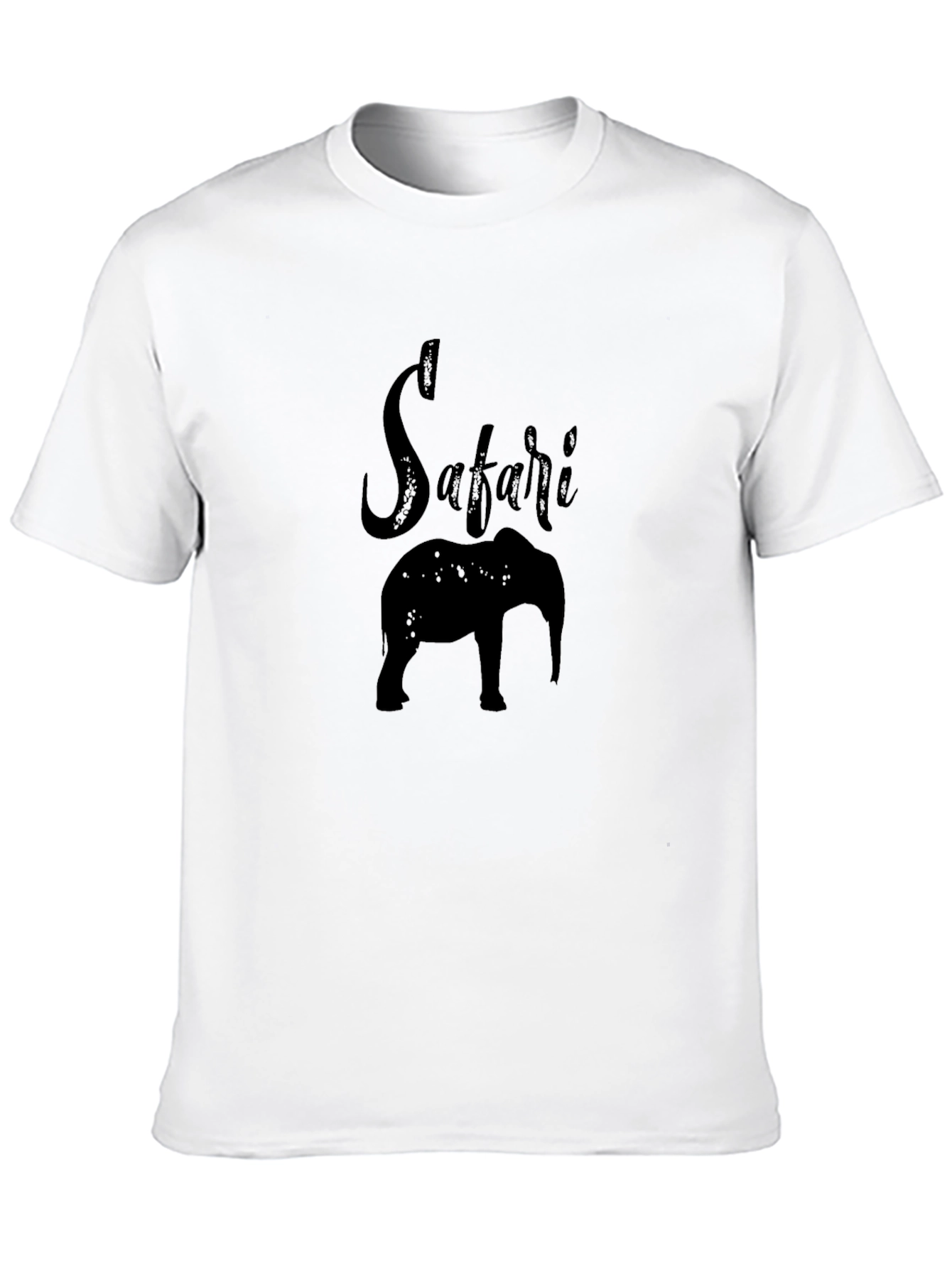 Black Safari Elephant Graphic Black T-Shirt view 10