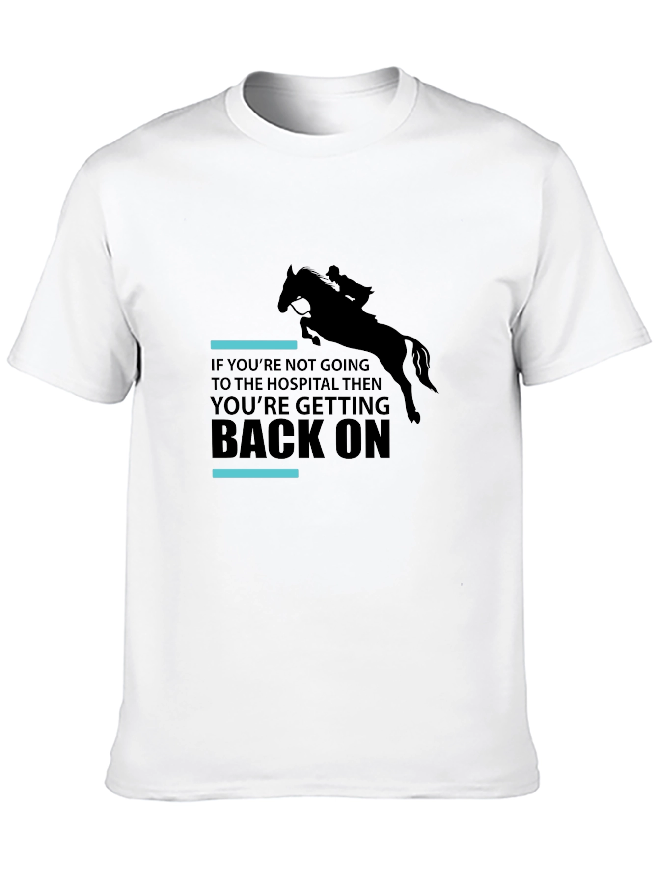 Black Equestrian Horseback Riding T-Shirt - Get Back On view 10