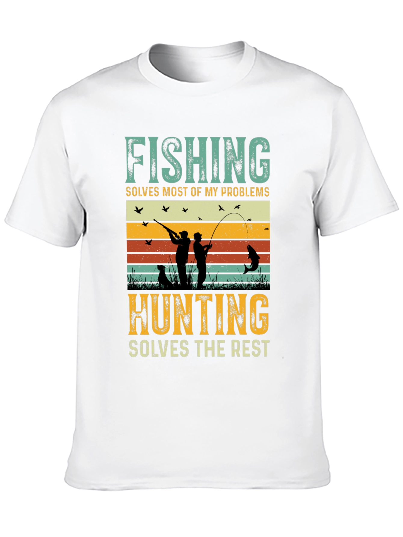 Black Fishing and Hunting Graphic Tee view 10