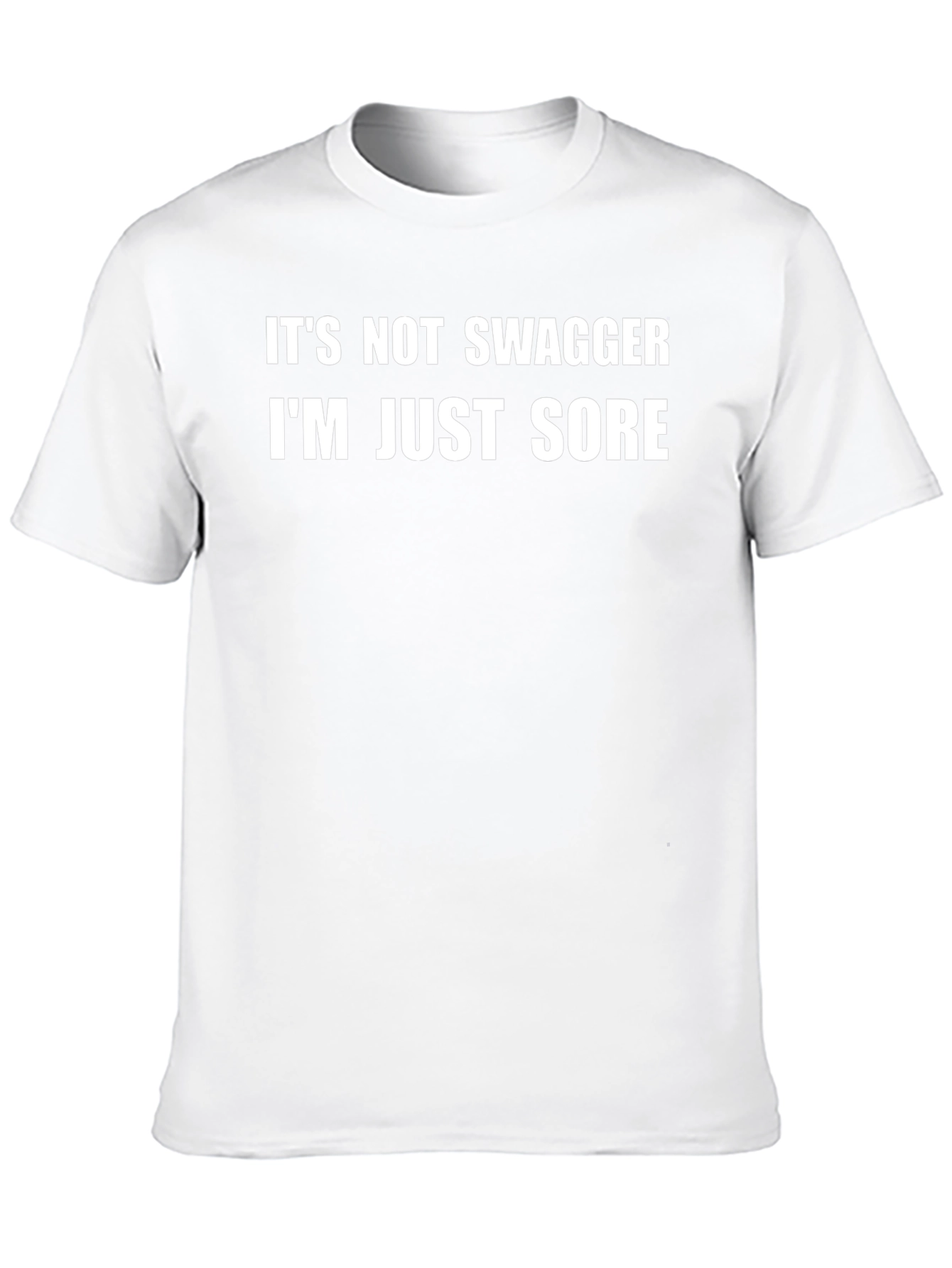 Black Funny "It's Not Swagger, I'm Just Sore" Black T-Shirt view 10