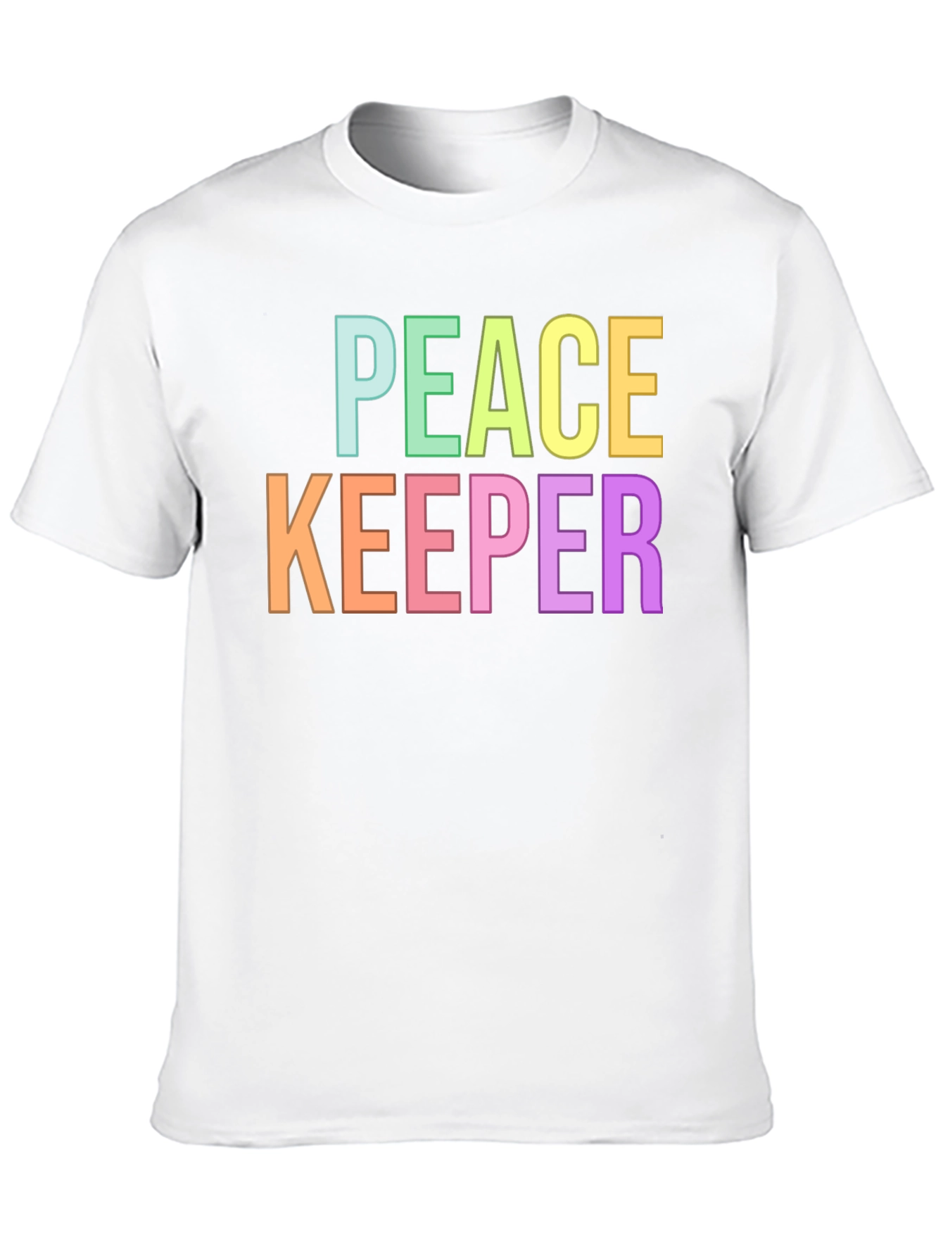 Black Peace Keeper Colorful Graphic Tee - Black Shirt view 10