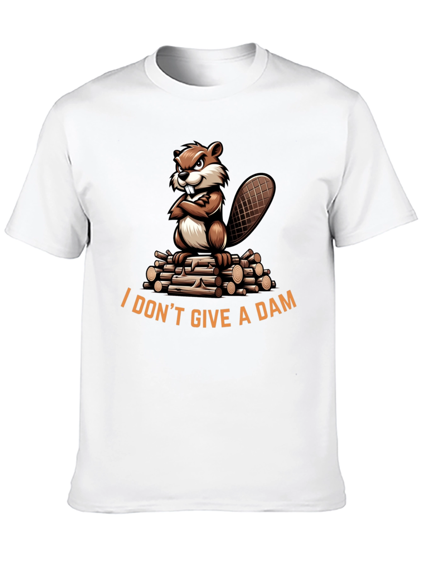 Black I Don't Give a Dam Beaver T-Shirt - Funny Animal Tee view 10